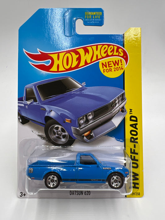 2014 Hot Wheels Kmart Exclusive Off-Road #139 Datsun 620 Blue W/Protector