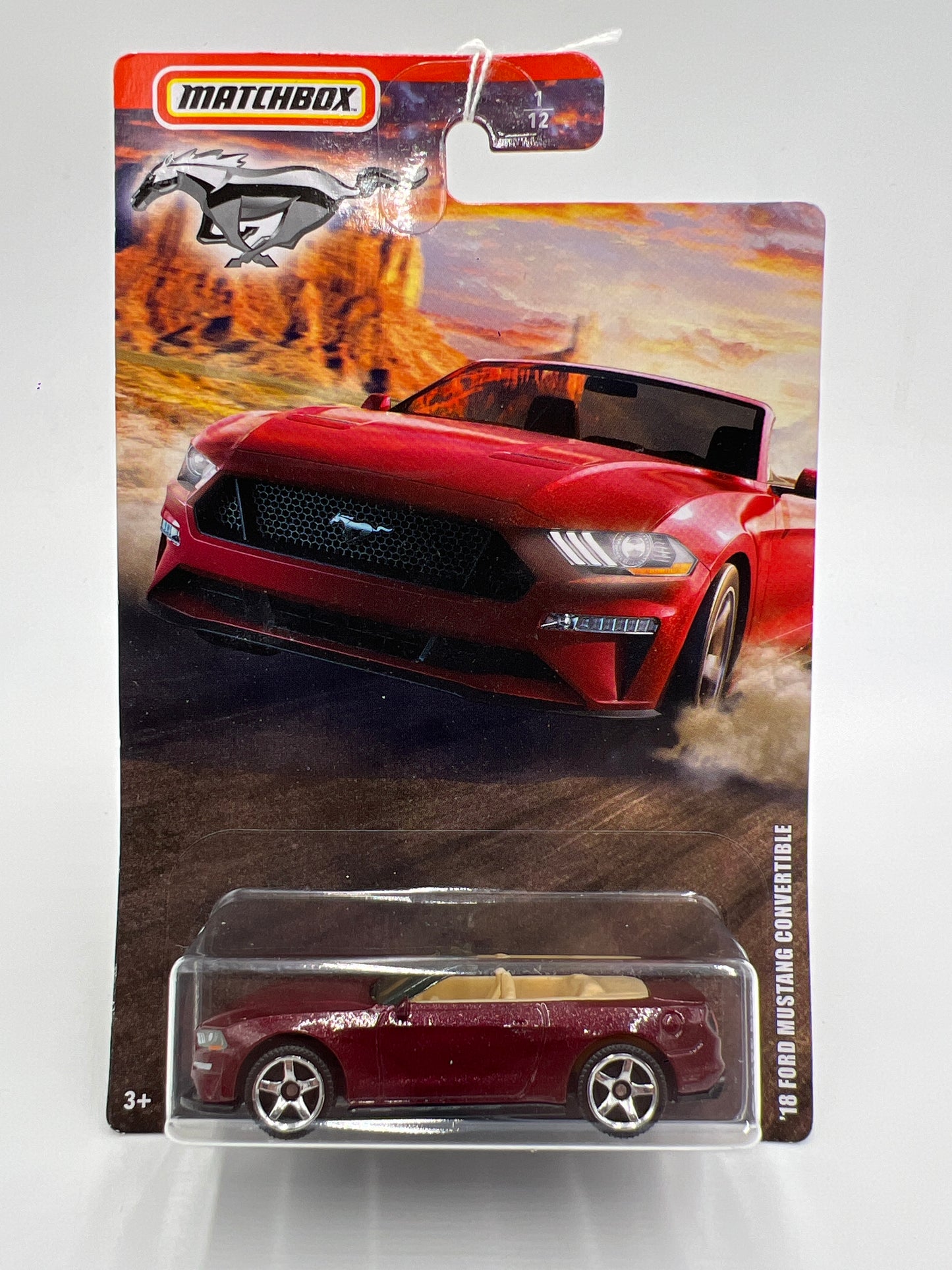 Matchbox Mustang Series #1 18 Ford Mustang Convertible Dark Red 155G