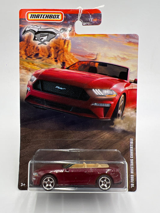 Matchbox Mustang Series #1 18 Ford Mustang Convertible Dark Red 155G