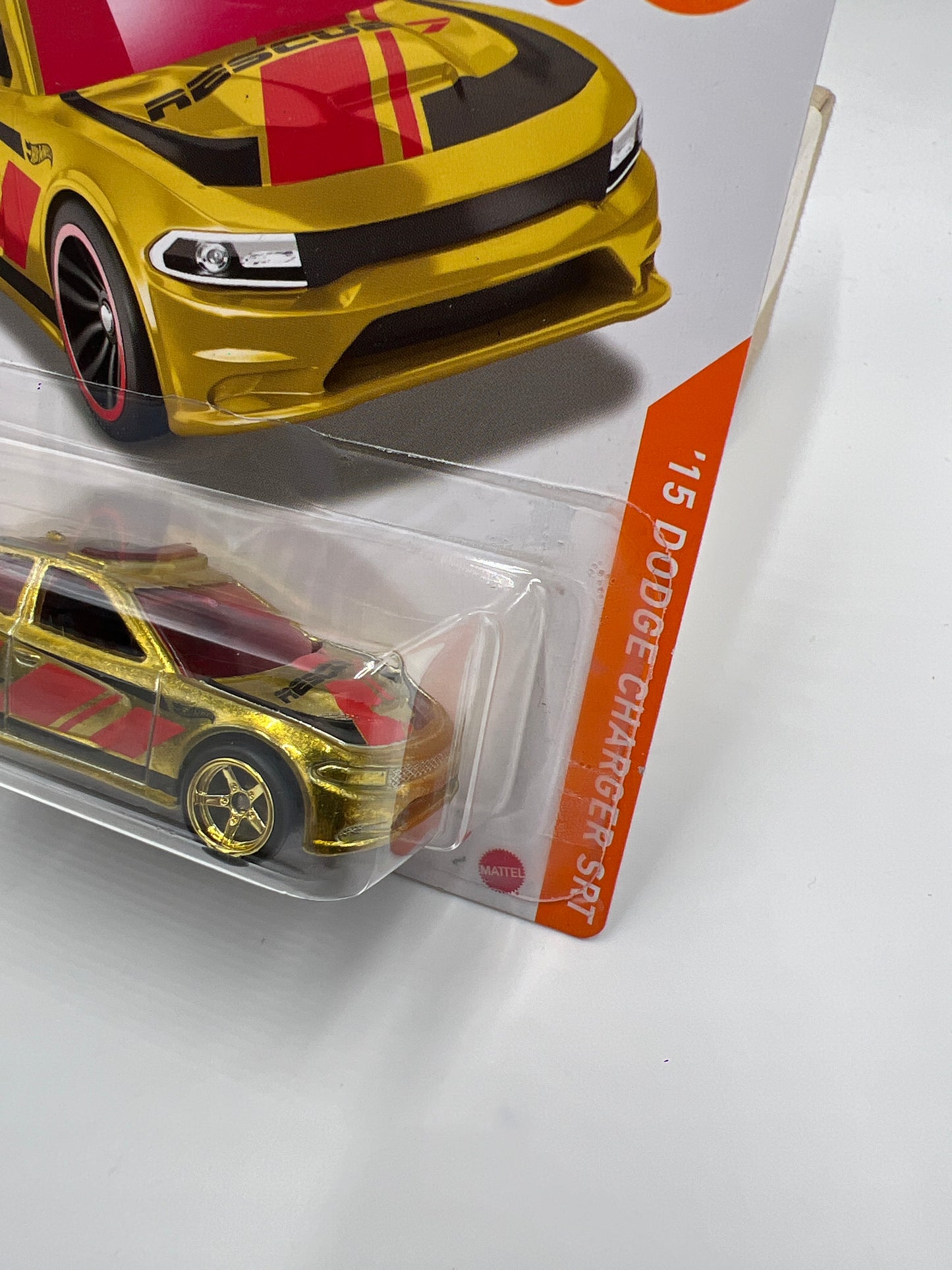 Hot Wheels 15 Dodge Charger SRT iD Chase Gold Wheel Swap Custom On Card W/Protector SR
