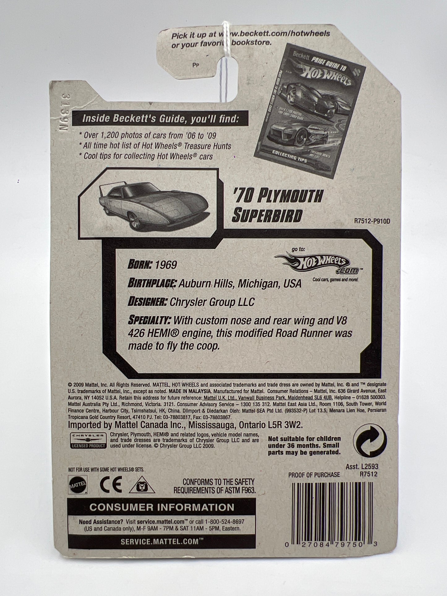 2010 Hot Wheels Muscle Mania #87 70 Plymouth Superbird Green 56B