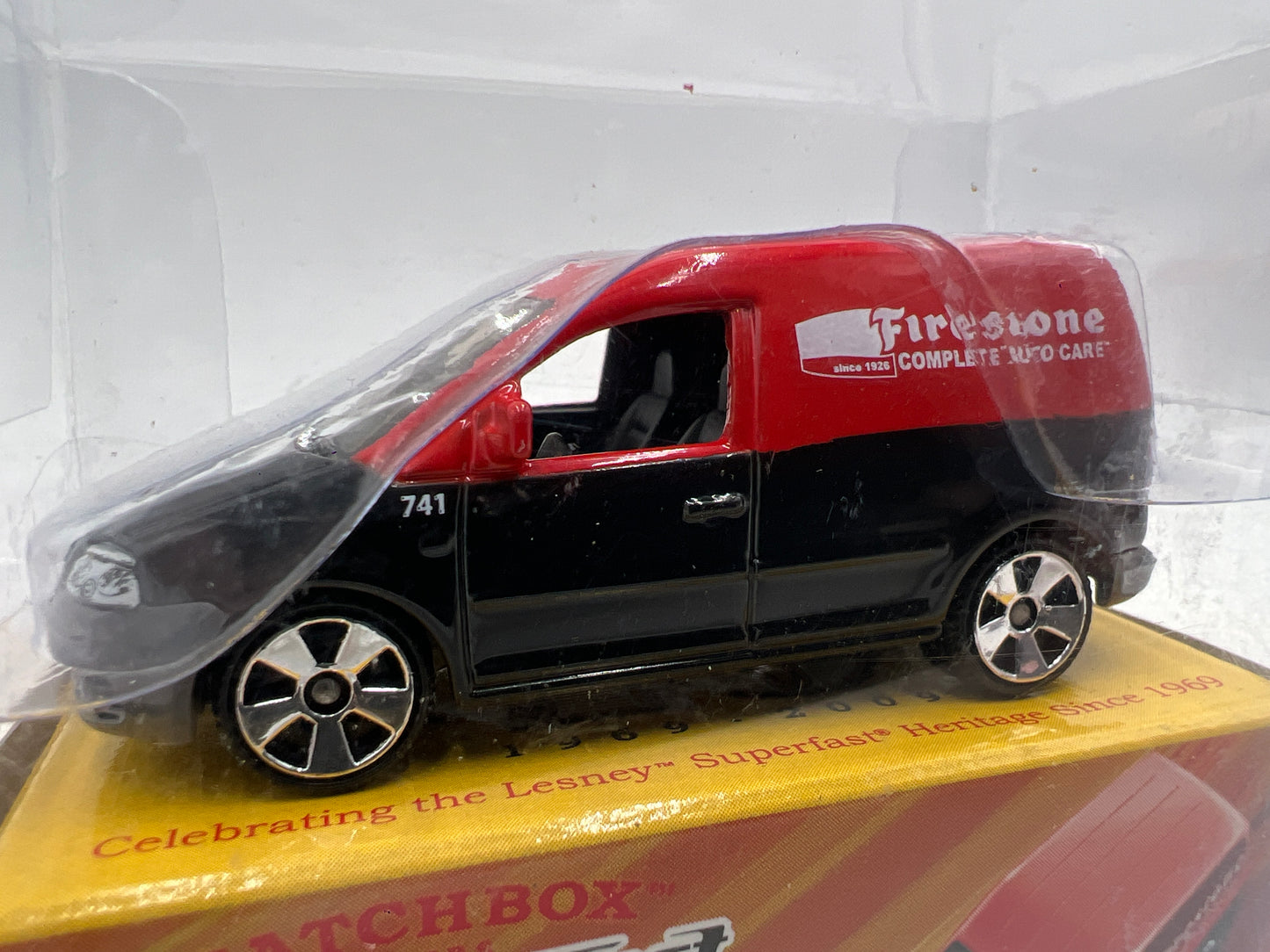 Matchbox Superfast 40th Anniversary #10 Volkswagen Caddy Firestone Black/Red