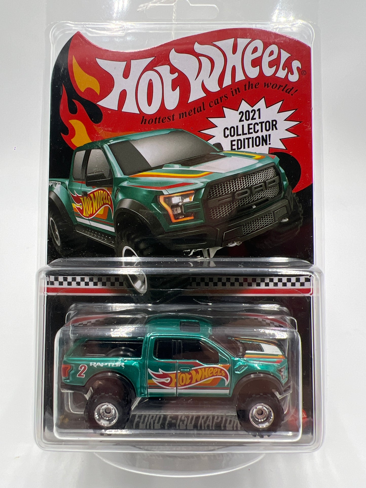 2021 Hot Wheels Collectors Edition Mail in #2 17 Ford F-150 Raptor Green W/Protector