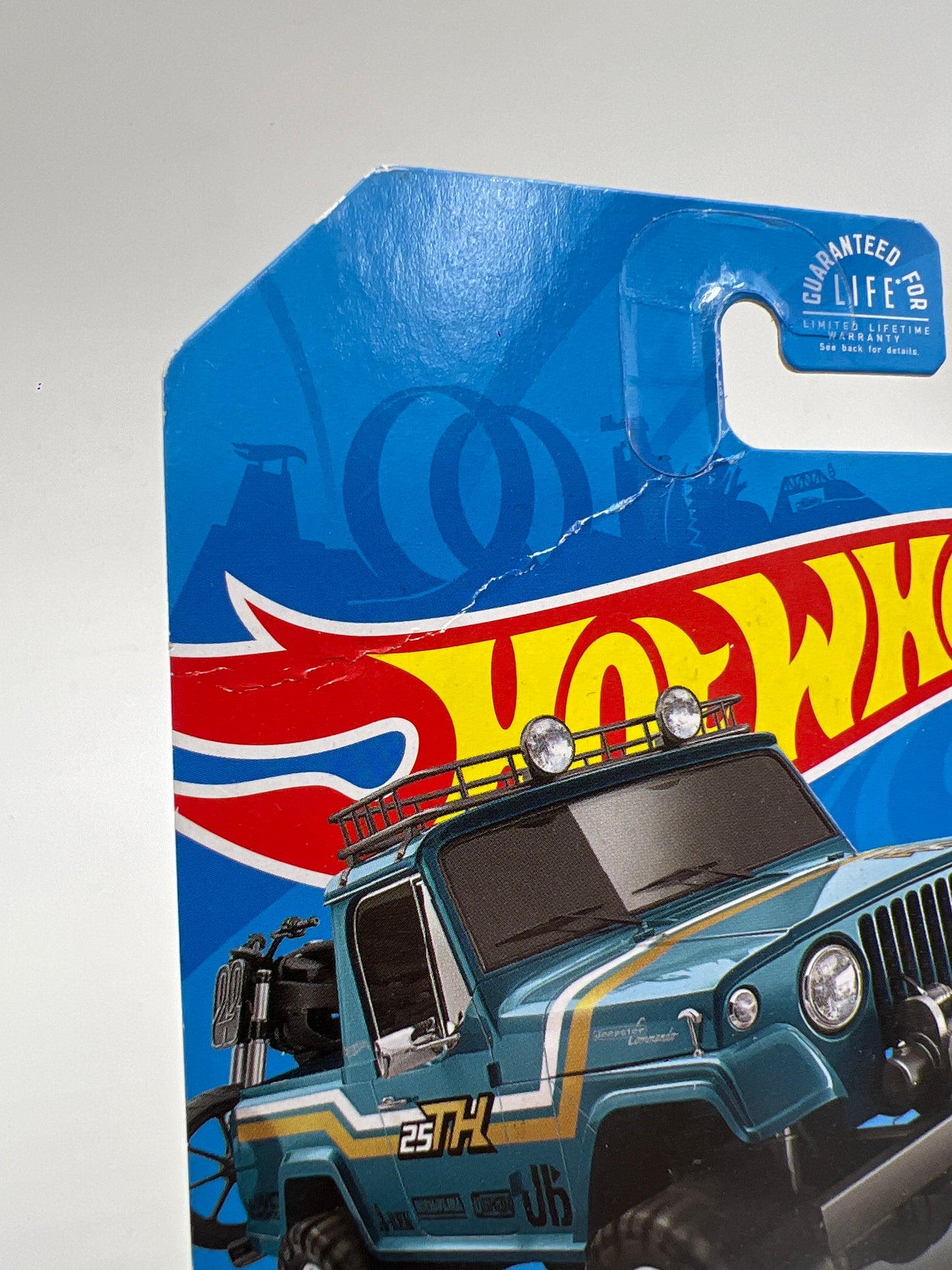 2020 Hot Wheels Super Treasure Hunt #71 67 Jeepster Commando Blue W/Protector Bad Card