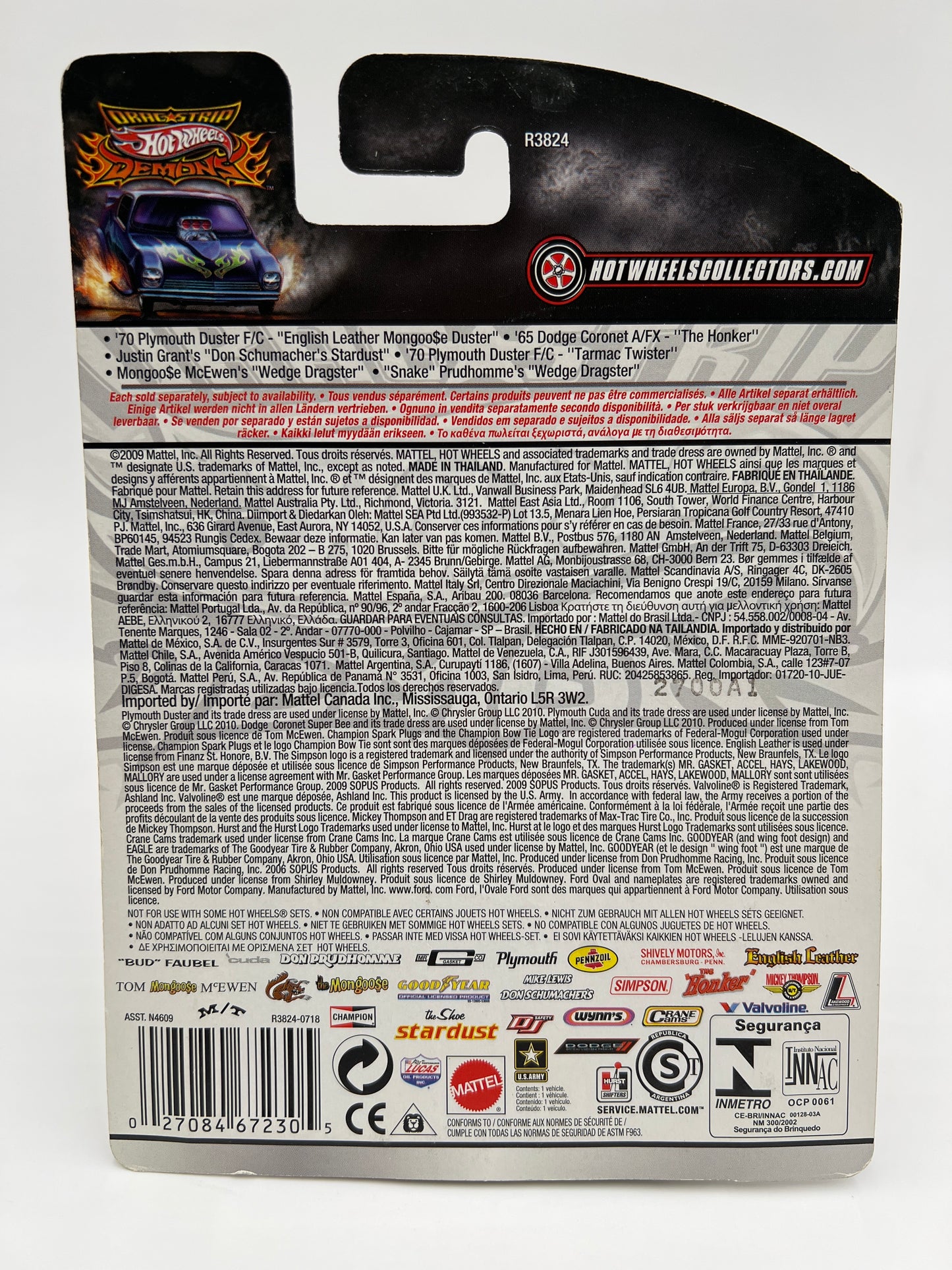 Hot Wheels Drag Strip Demons #15 70 Plymouth Duster F/C English Leather Mongoose W/Protector