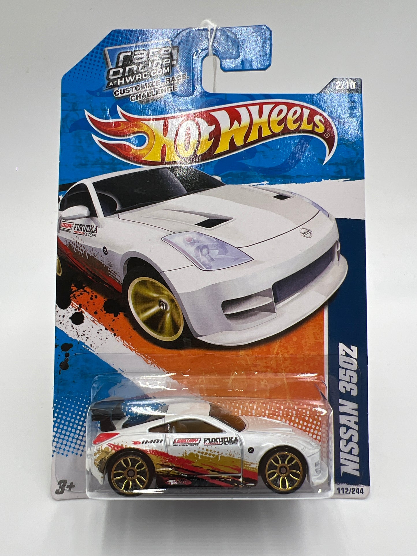 2011 Hot Wheels Nightburnerz #112 Nissan 350Z White
