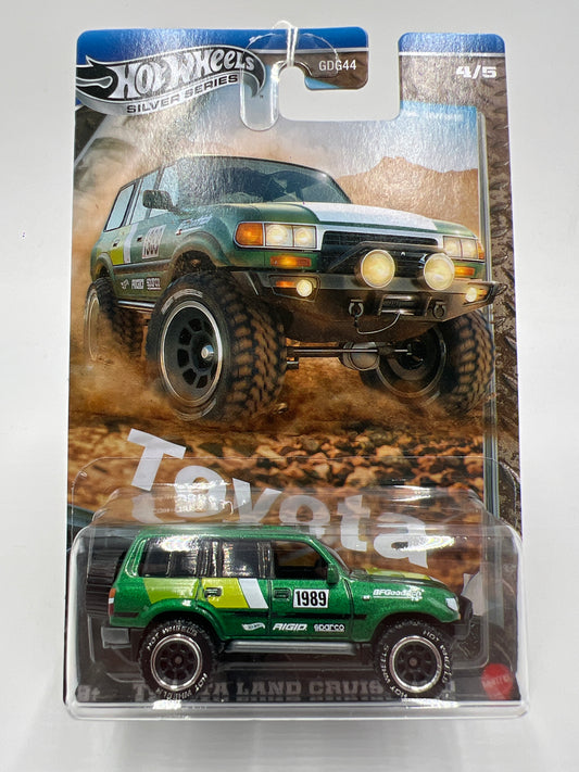 2025 Hot Wheels Silver Series Toyota Set #4 Toyota Land Cruiser 80 Green cracked blister 163D