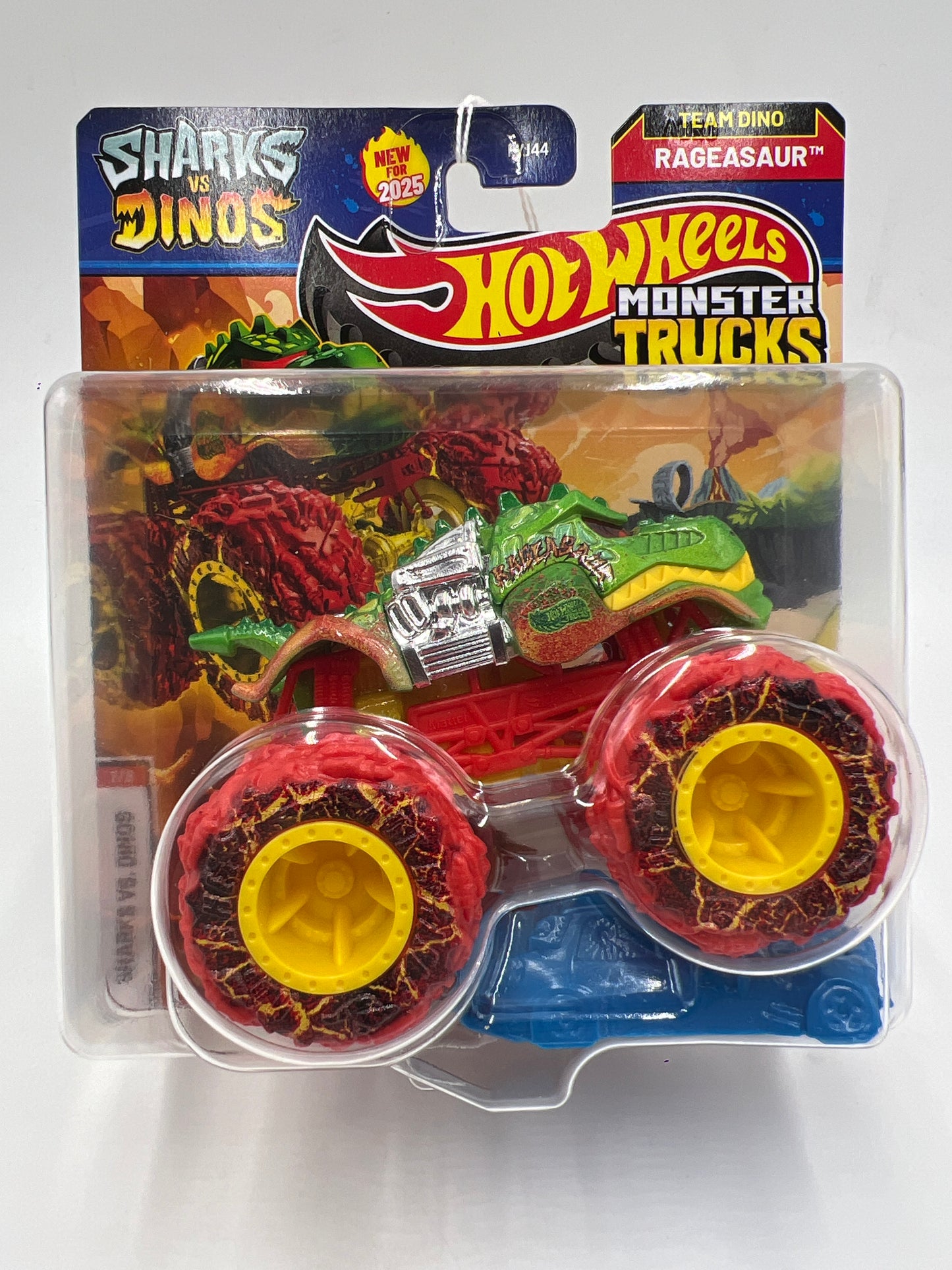 2025 Hot Wheels Monster Trucks Sharks Vs Dinos #7 Team Dino Rageasaur 131B