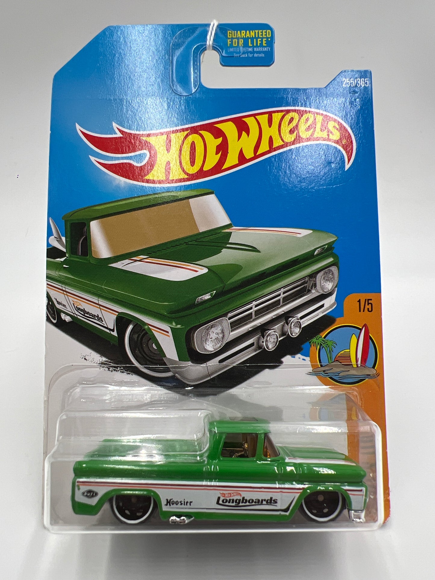 2017 Hot Wheels Surfs Up #255 Custom 62 Chevy Pickup Green 16A