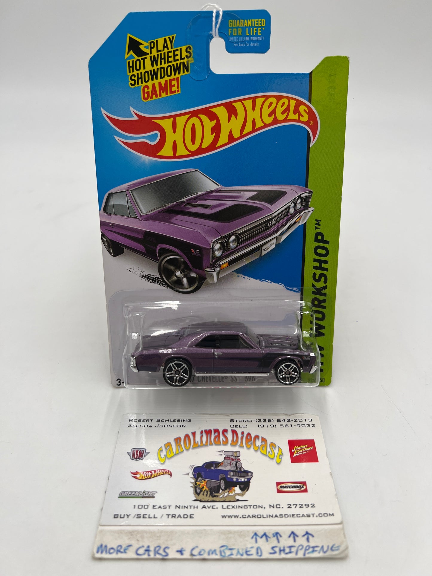 2014 Hot Wheels Workshop #232 67 Chevelle SS 396 Purple 13G