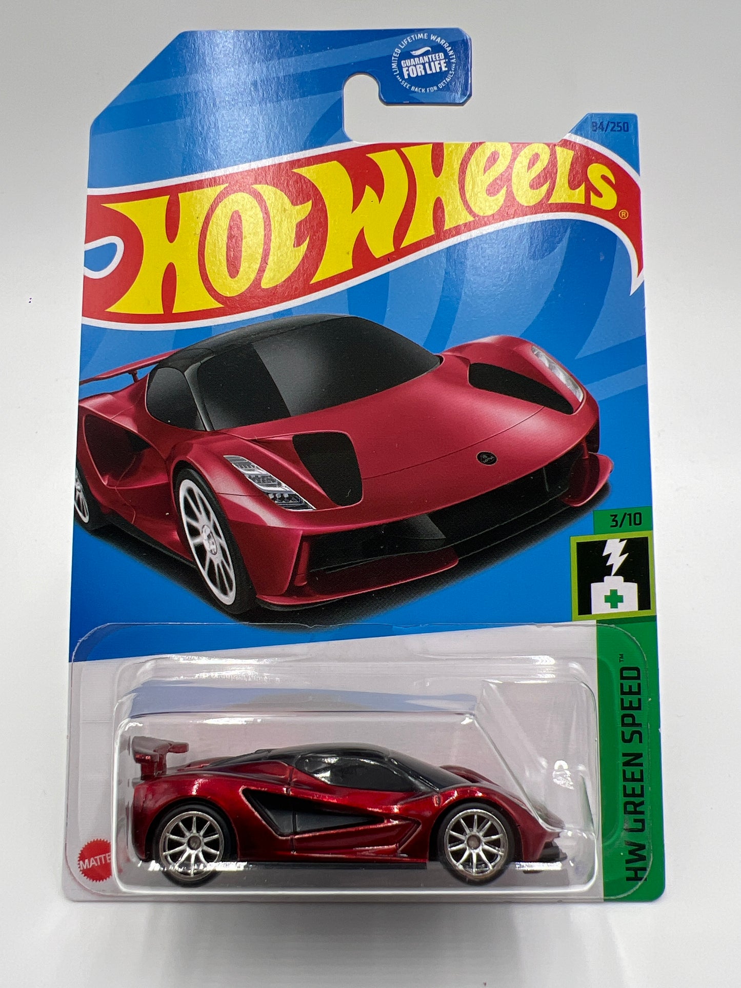 2023 Hot Wheels Super Treasure Hunt #84 Lotus Evija Red W/Protector