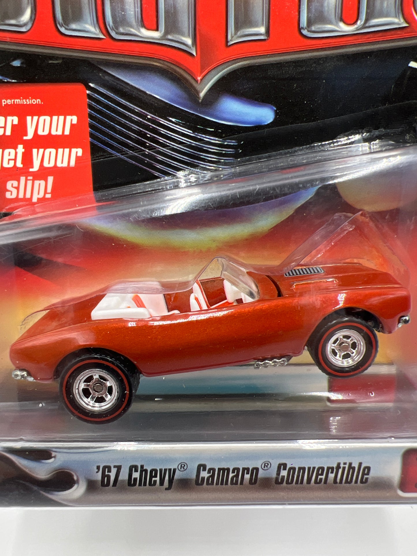 Hot Wheels Premium Ultra Hots #11 67 Chevy Camaro Convertible Orange Card Not Perfect 244E