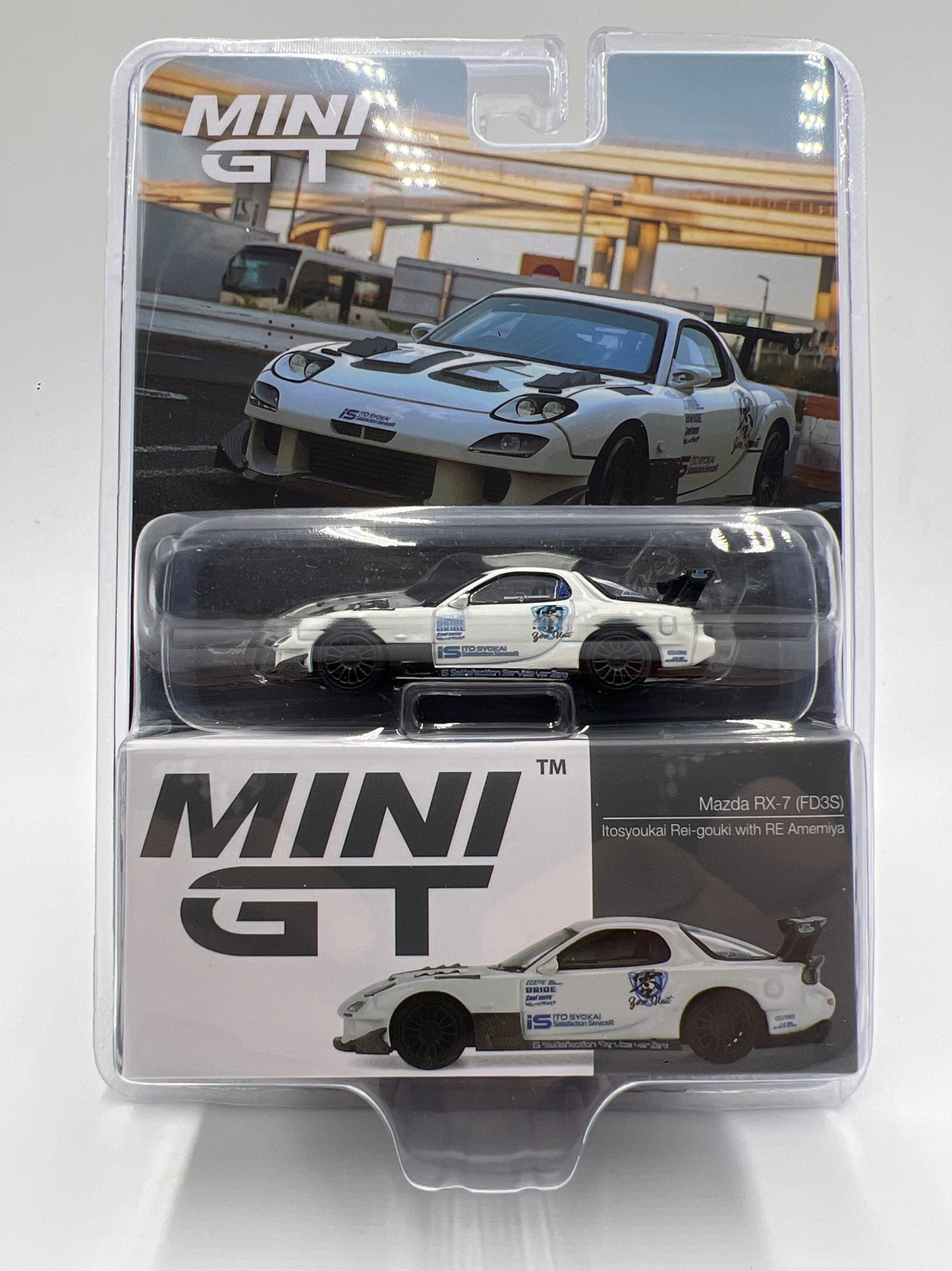Mini GT #996 Mazda RX-7 FD3S Itosyoukai Rei-gouki W/RE Amemiya White 234D