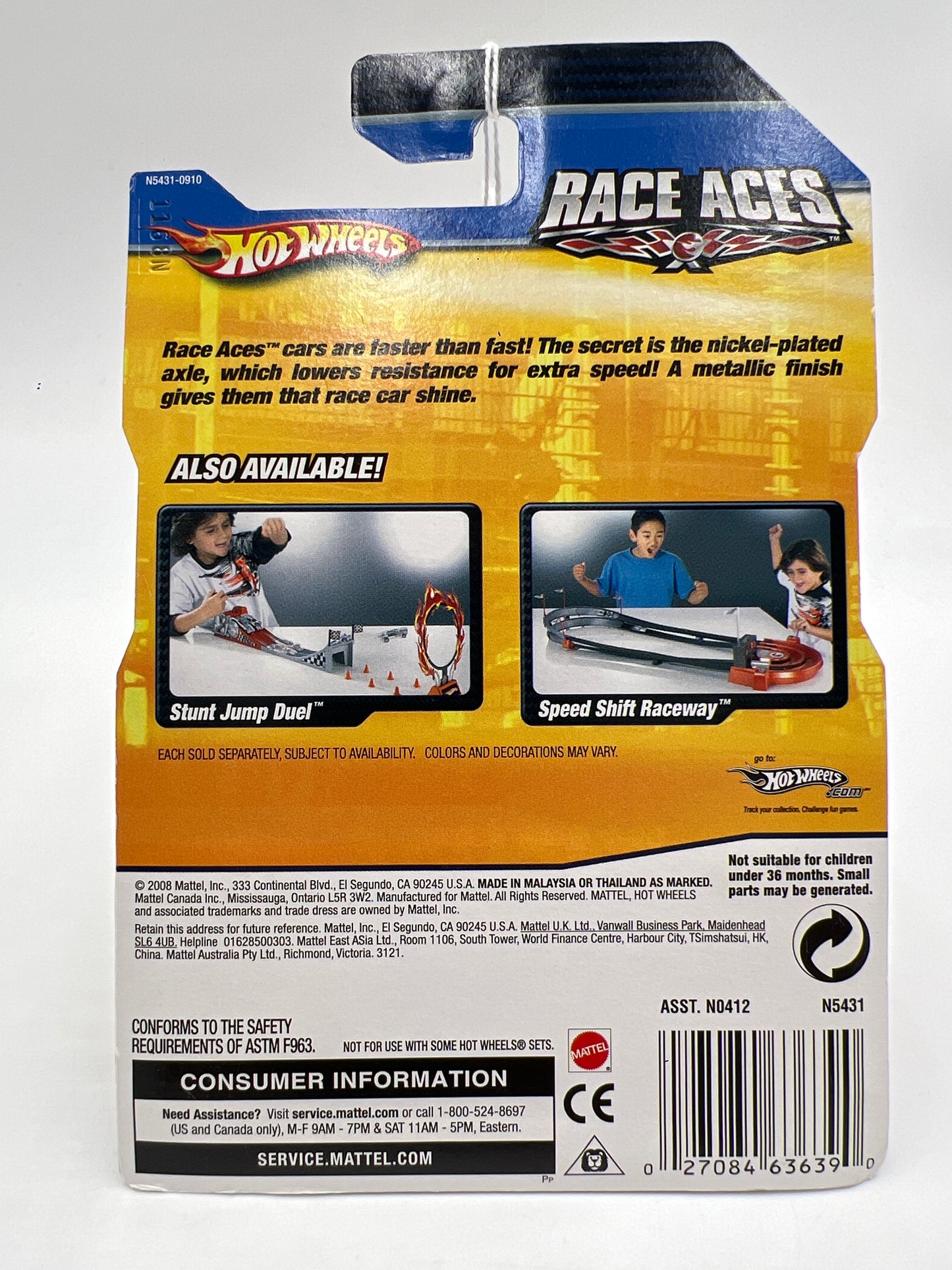 Hot Wheels Target Exclusive Race Aces Trak-Tune Orange Chrome 159D