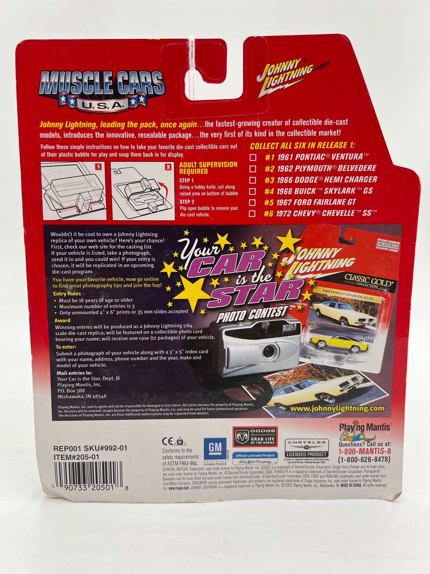 Johnny Lightning Muscle Cars USA #1 1961 Pontiac Ventura Blue 220A