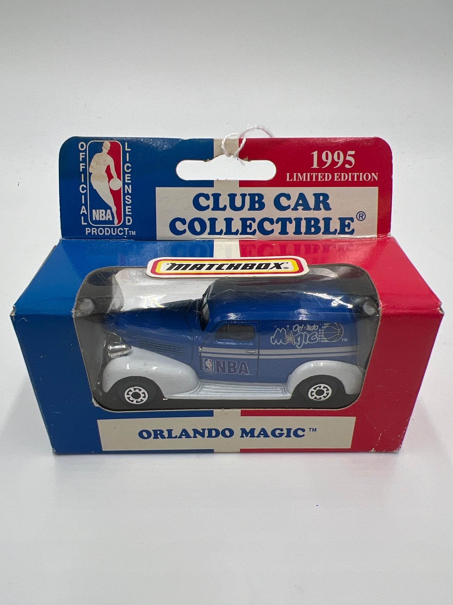 Matchbox 1995 NBA Club Car Collectible MB245 Model 39 Chevy Orlando Magic Blue