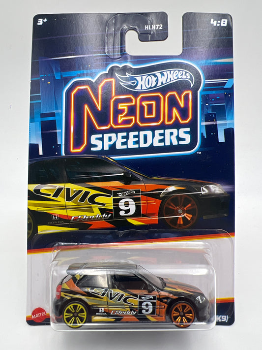Hot Wheels Neon Speeders #4 99 Honda Civic Type R EK9 158E