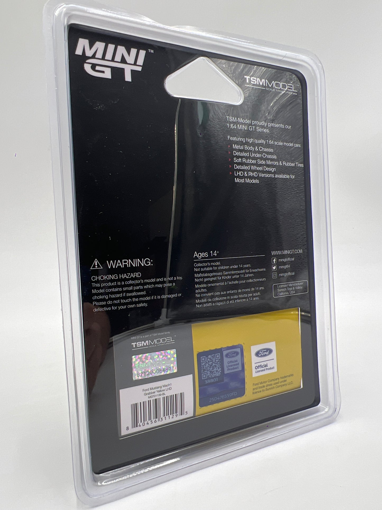 Mini GT #1139 Ford Mustang Mach1 Yellow
