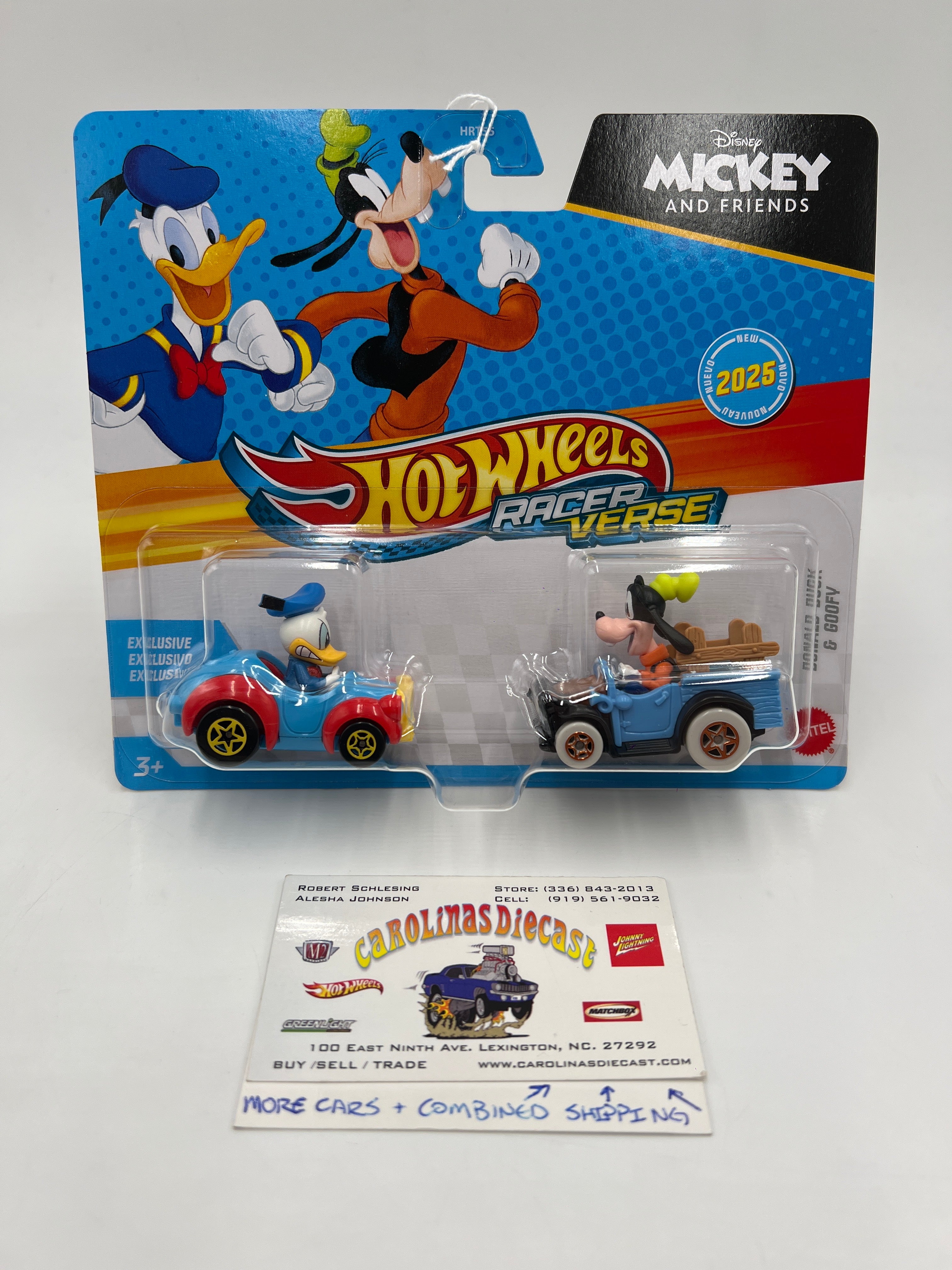 2025 Hot Wheels Racer Verse 2 Pack Mickey And Friends Donald Duck
