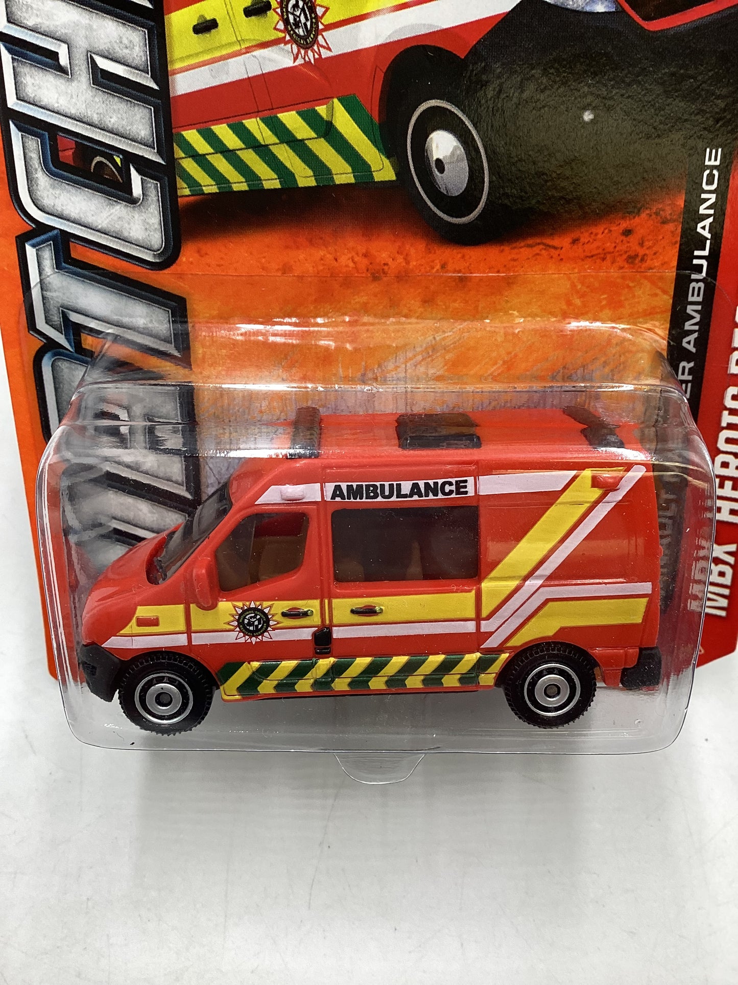 Matchbox MBX heroic Rescue #2 Renault Master Ambulance Red 206B