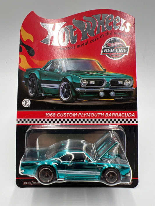 2024 Hot Wheels RLC 1968 Custom Plymouth Barracuda Blue W/Protector