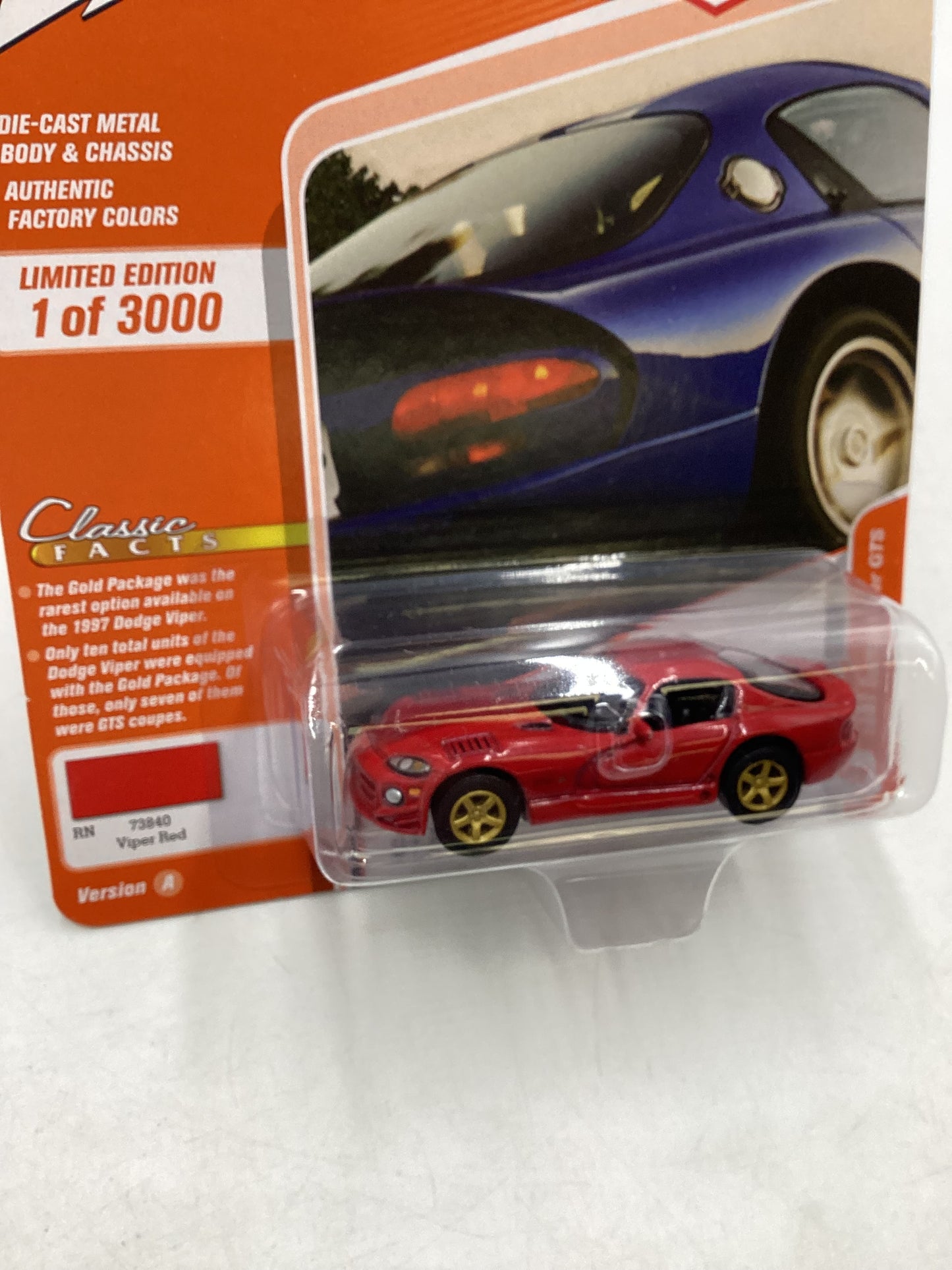 Johnny Lightning Classic Gold Collection Dodge Red 1997 Dodge Viper GTS 227G