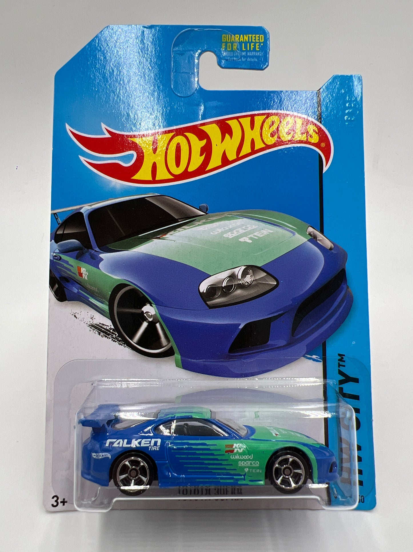 2014 Hot Wheels City #22 Toyota Supra Falken W/Protector