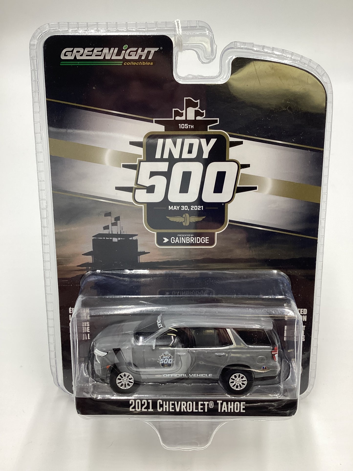 Greenlight Collectibles 105th Indy 500 2021 Chevrolet Tahoe Gray 180B