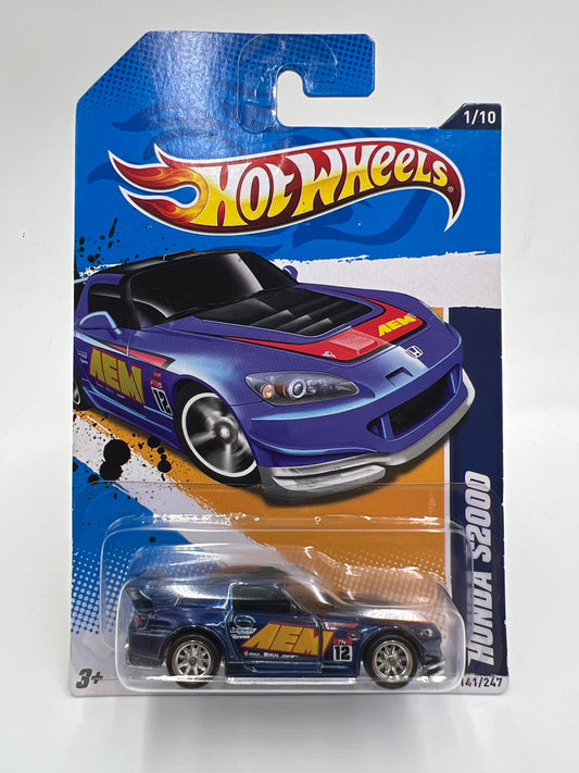 2012 Hot Wheels Super Treasure Hunt #141 Honda S2000 AEM Blue W/Protector International Card