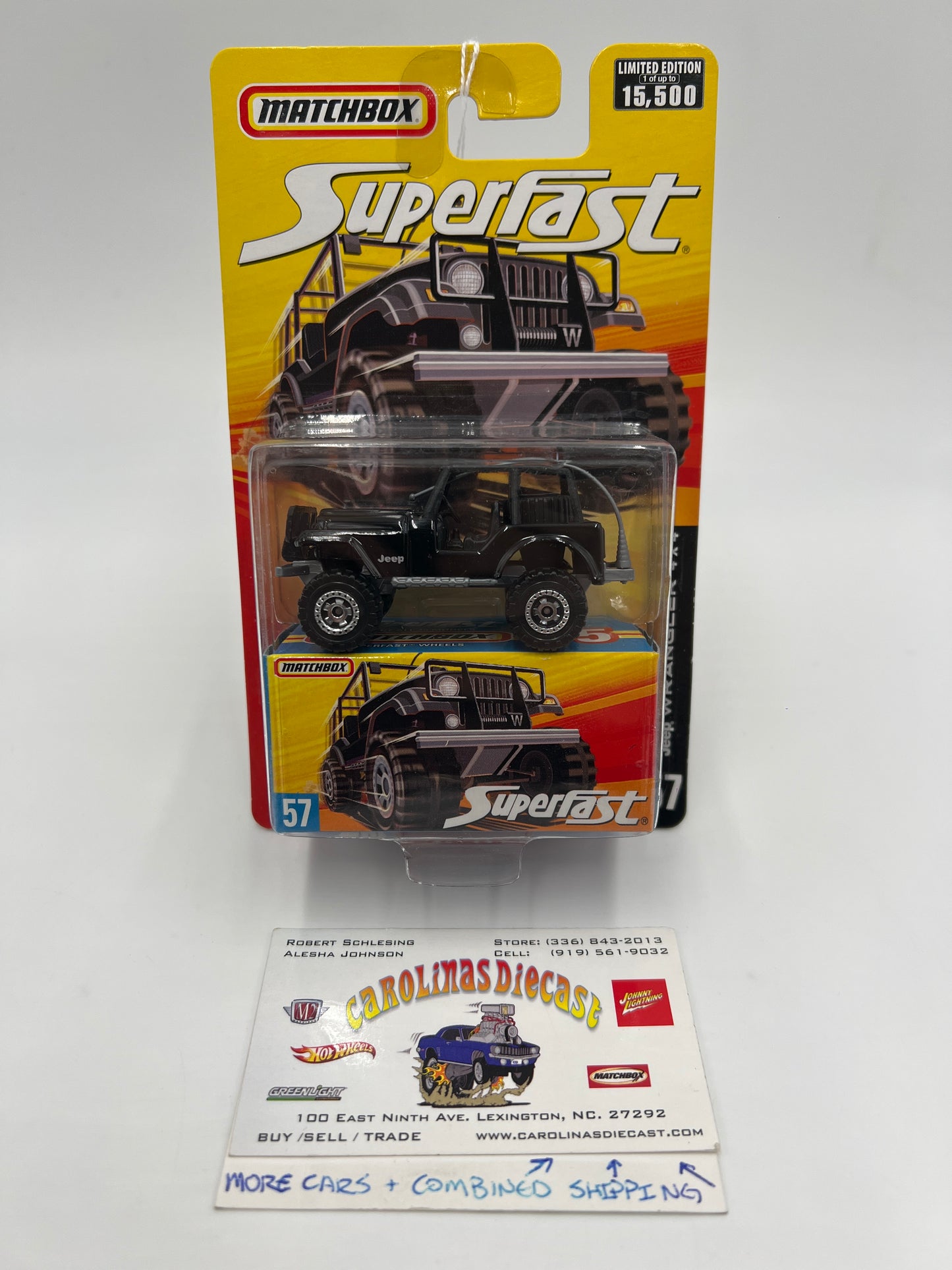 Matchbox Superfast #57 Jeep Wrangler 4x4 Black 172C