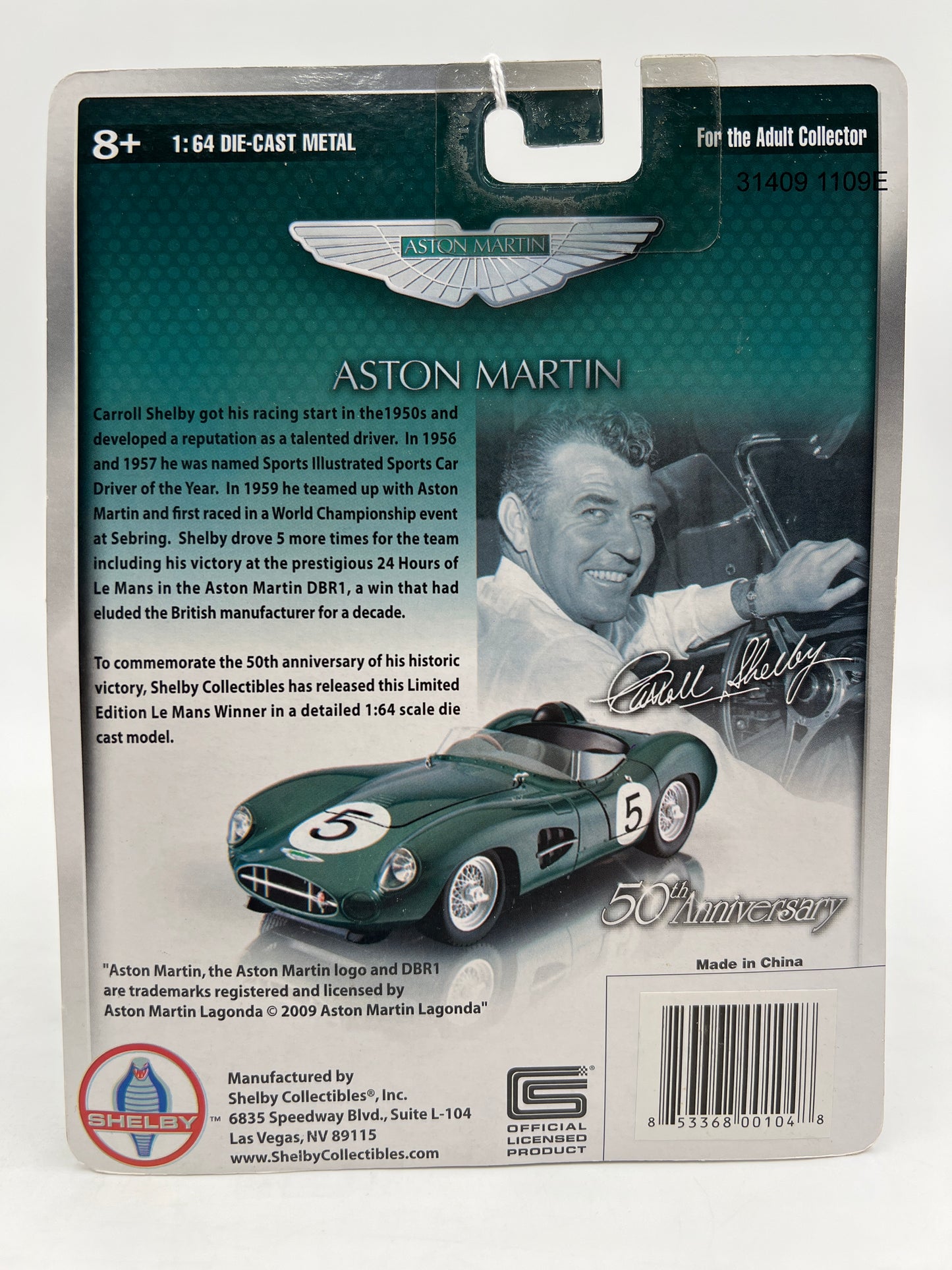 Shelby Collectibles 50th Anniversary Aston Martin DBR1 Green