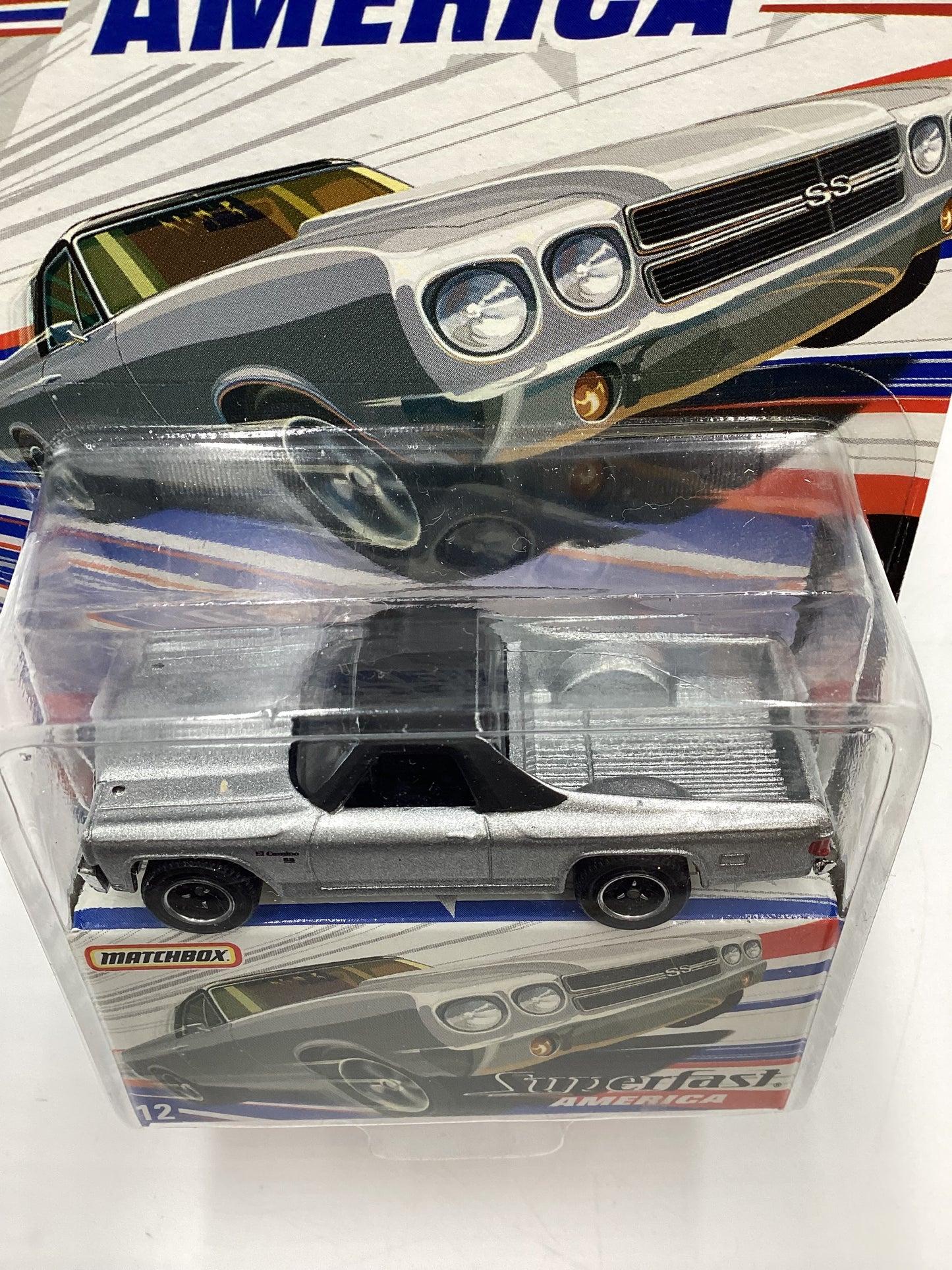 Matchbox Superfast America #12 1970 El Camino Silver 173C