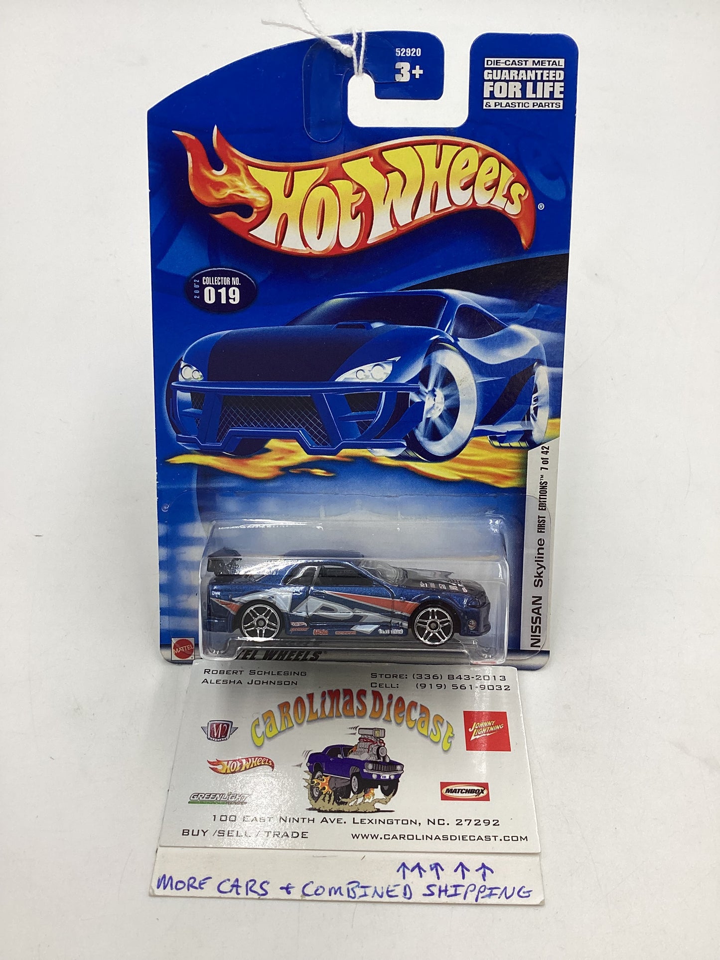 2002 Hot Wheels First Editions #019 Nissan Skyline HTF PR5 Wheels