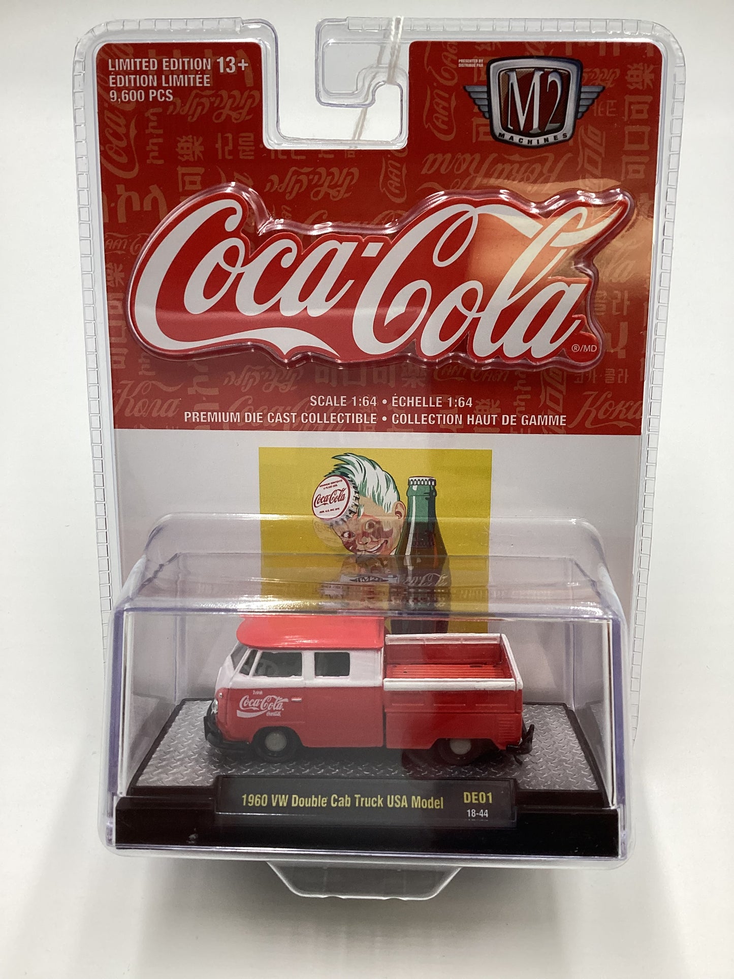 M2 Machines DE01 Coca Cola 1960 VW Double Cab Truck USA Model Red 198E