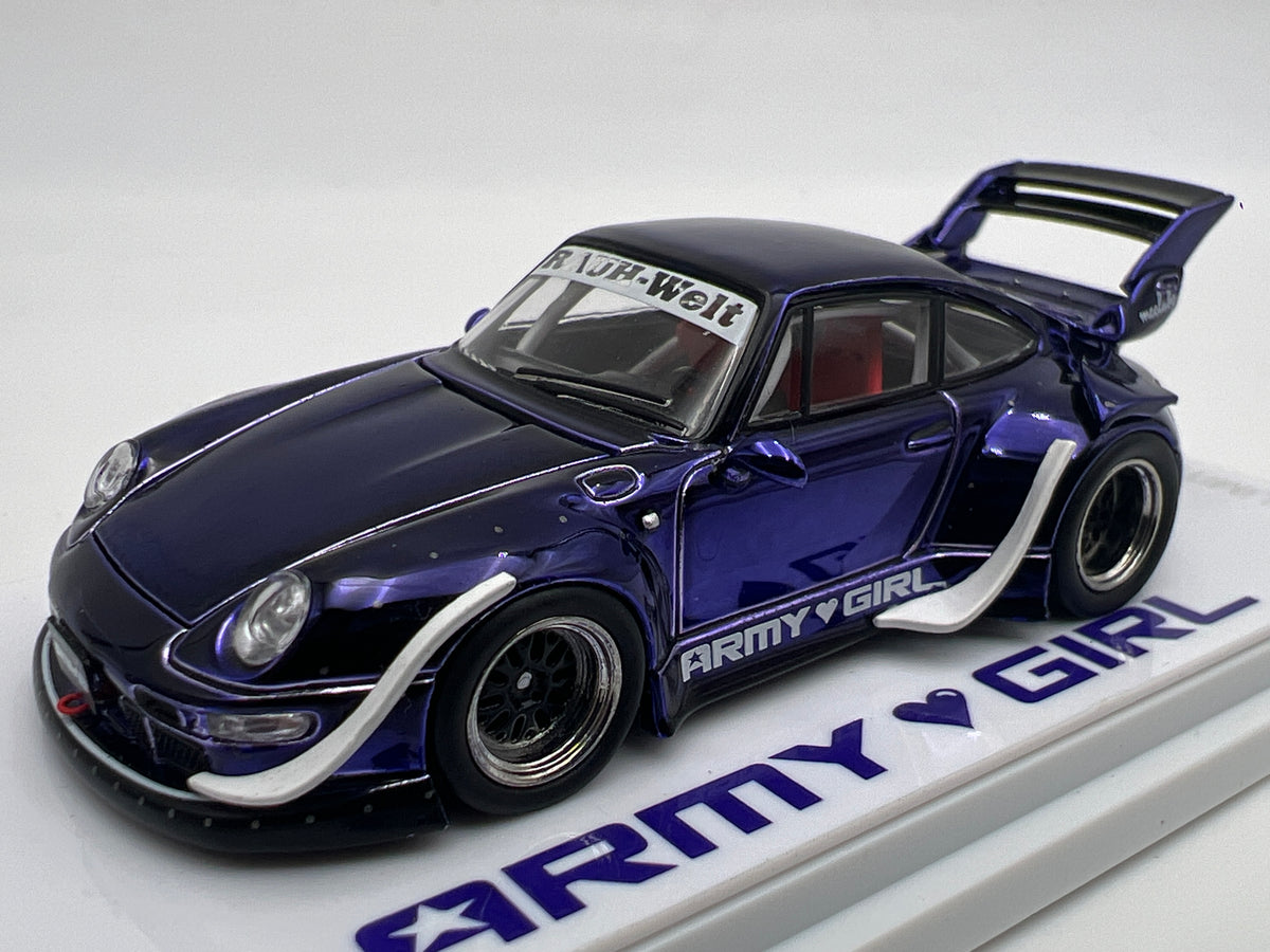 Almost Real Kaizo #29 CHASE Porsche RWB 993 Army Girl Purple Chrome