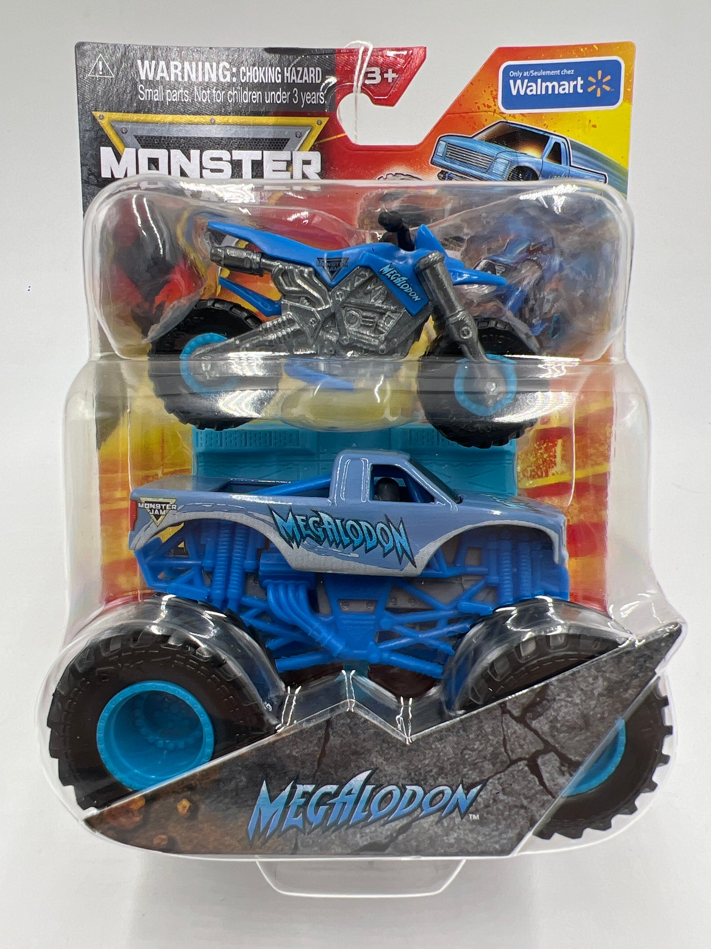 Monster Jam Walmart Exclusive 2 Pack Megalodon W/Dirt Bike 135G