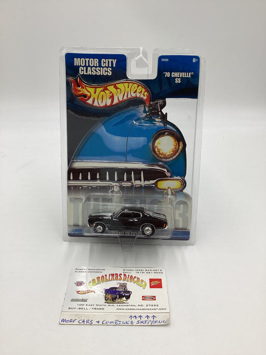 Hot wheels Motor City Classics Black 70 Chevelle SS Real Riders