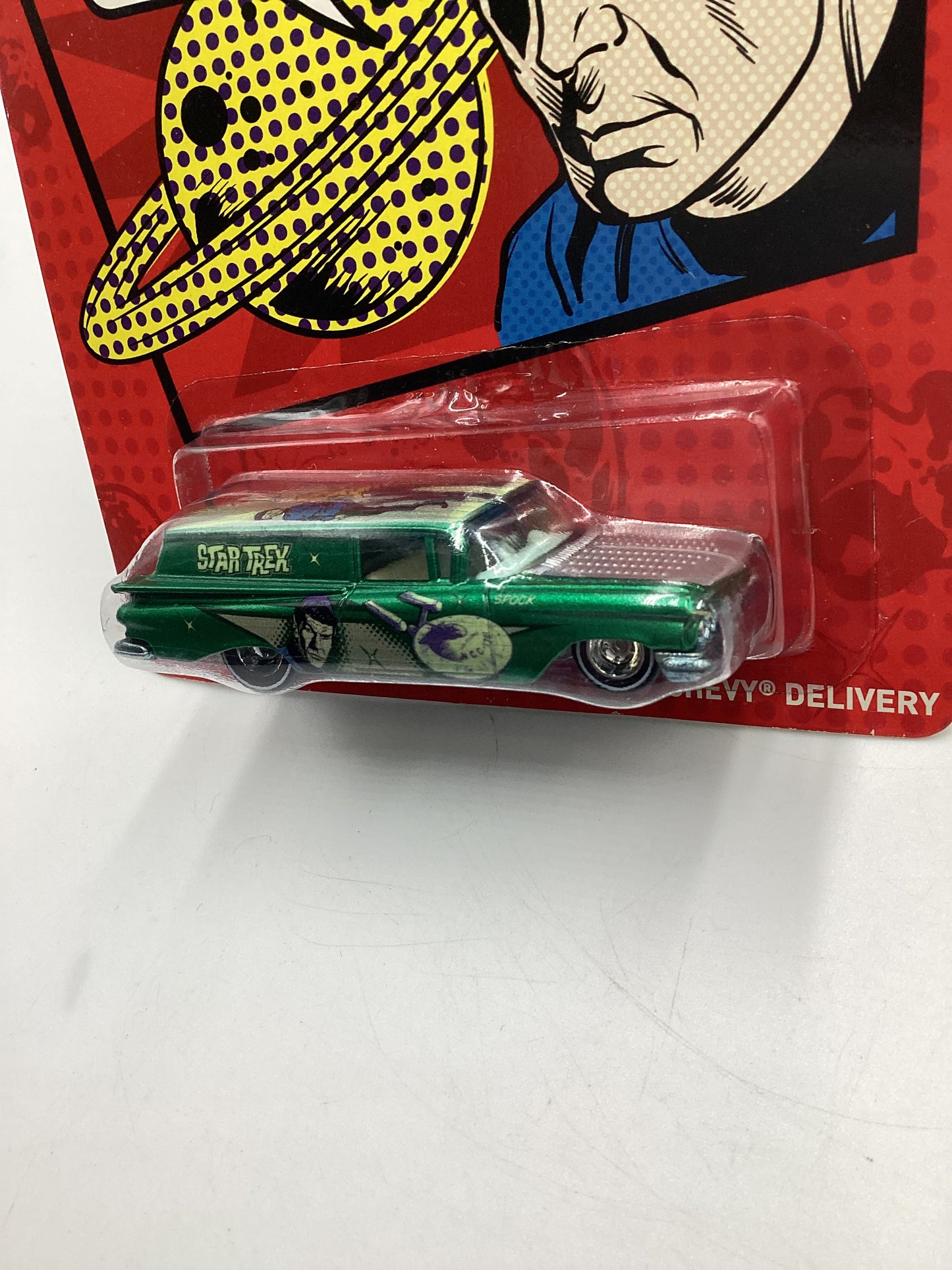 Hot wheels Pop Culture Star Trek Spock 59 Chevy Delivery Green 267A