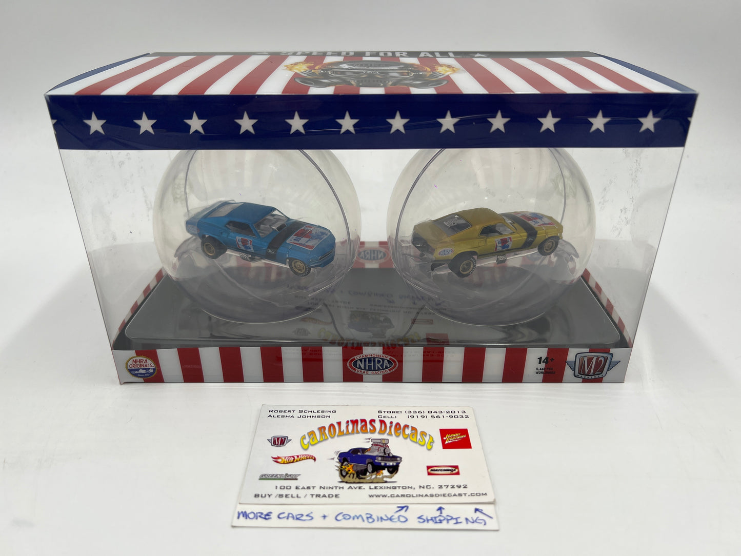 M2 Machines Holiday Ornaments 2 Pack 1969 Ford Mustang NHRA Funny Car
