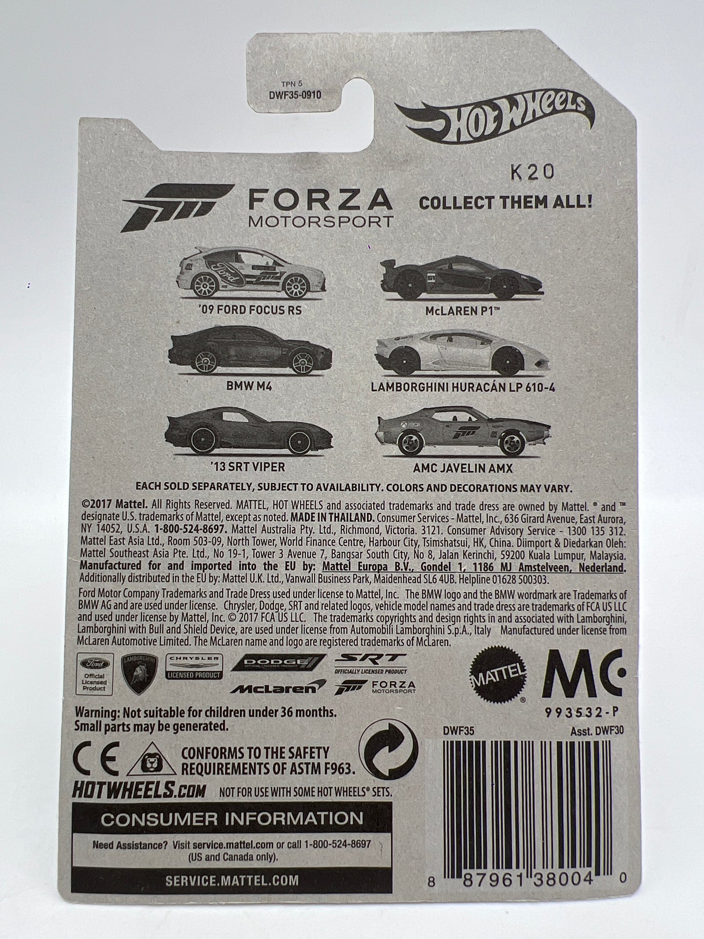 Hot Wheels Forza Motorsport #4 Lamborghini Huracan LP 610-4 White