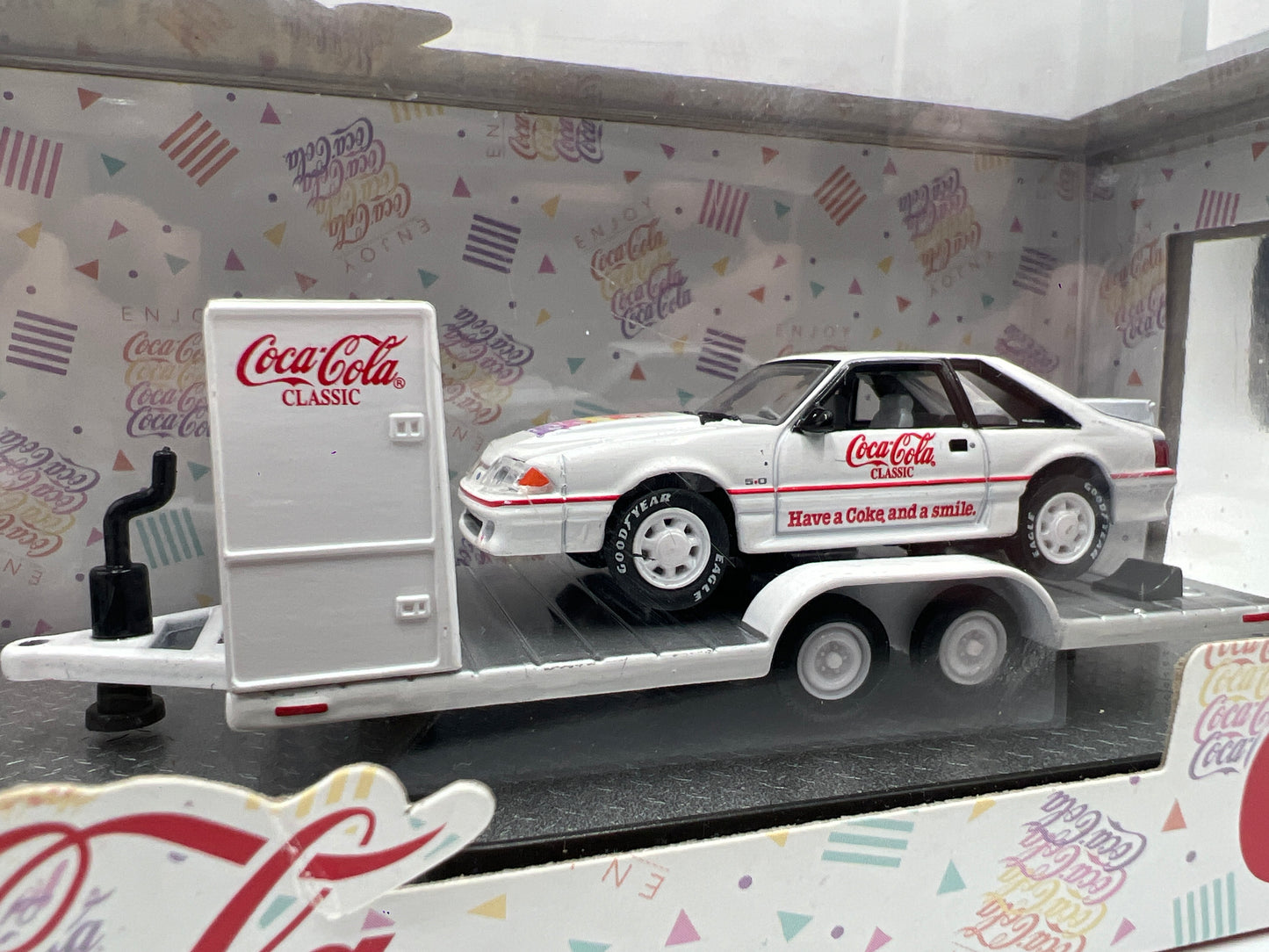M2 Machines Auto Haulers Coca Cola 1969 Ford F-100 Ranger 4x4 & 1990 Ford Mustang GT TW08