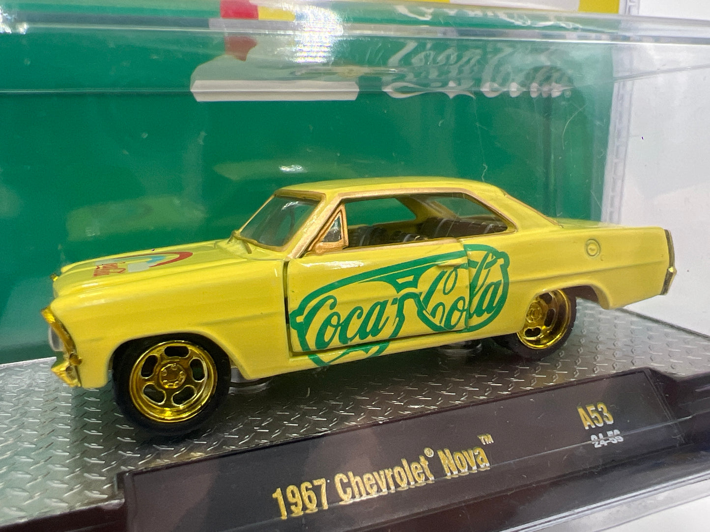 M2 Machines Coca Cola CHASE 1967 Chevrolet Nova Yellow A53