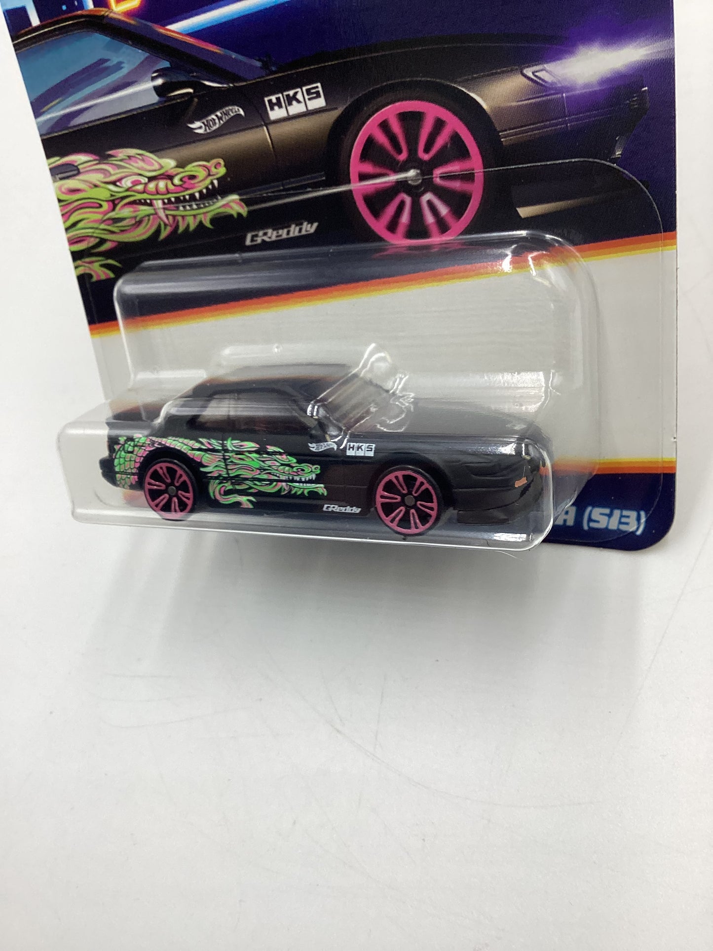 2025 Hot Wheels Neon Speeders #3 Nissan Silvia S13 Black 159C