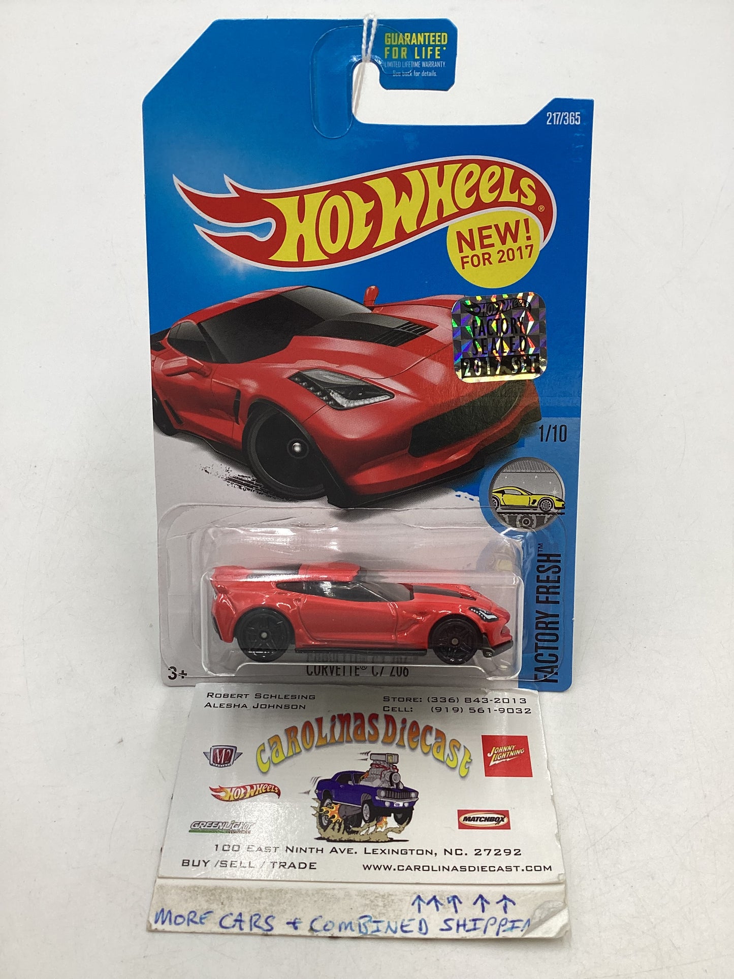 2017 Hot Wheels Factory Sealed #217 Corvette C7 Z06 Red 12A