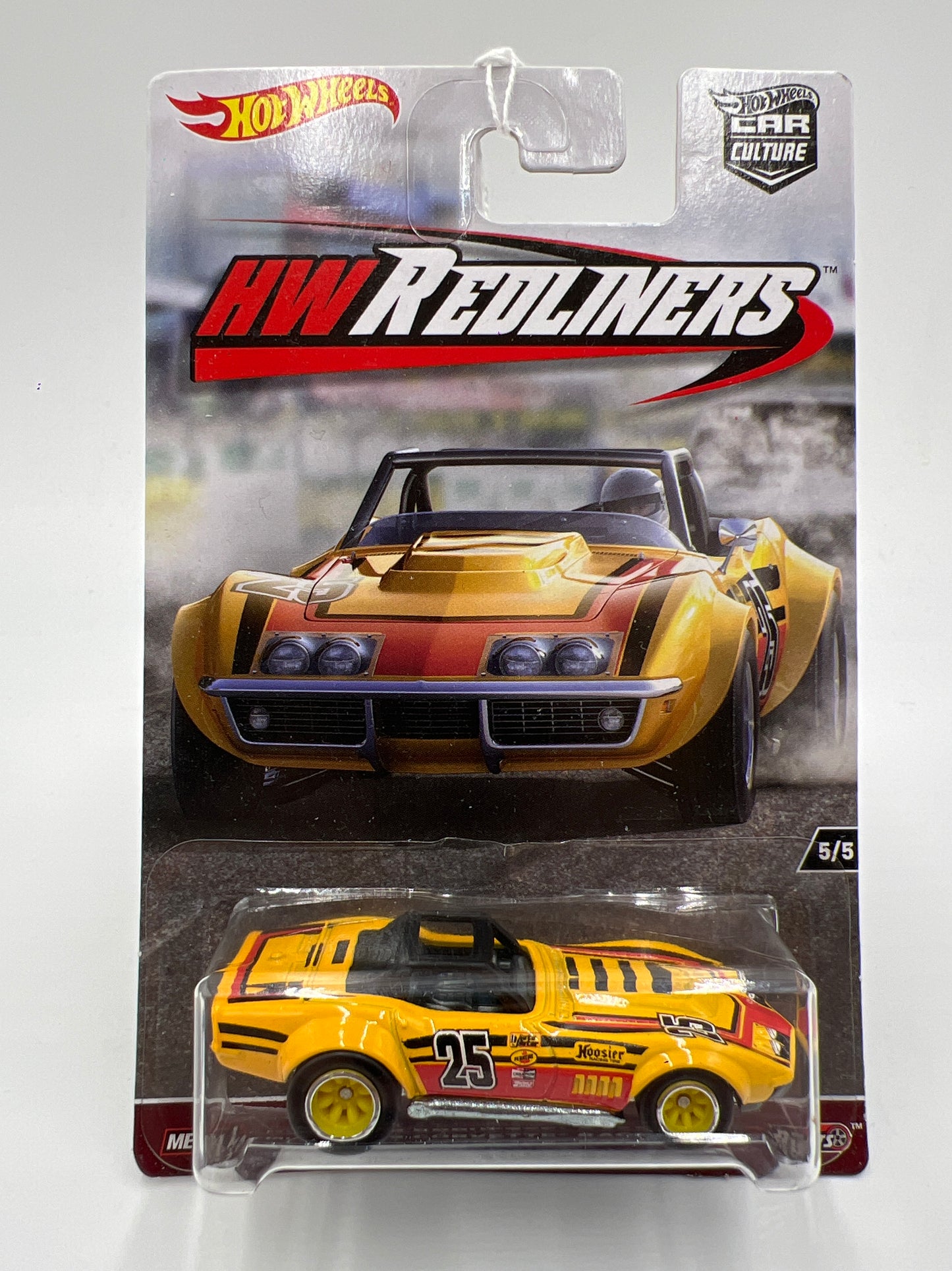 Hot Wheels Car Culture Redliners #5 69 Corvette Racer Yellow 244B