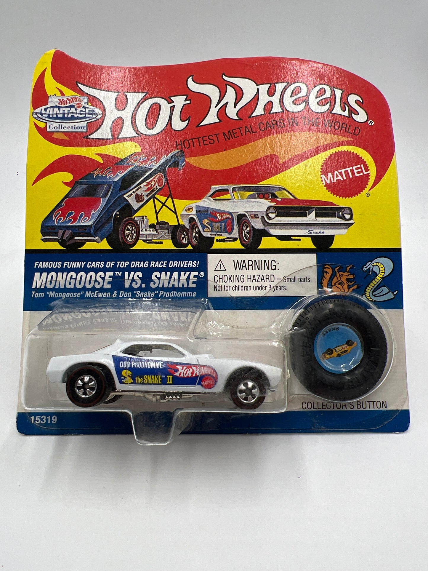 Hot Wheels Vintage Collection Mongoose Vs. Snake Don Prudhomme The Snake II White