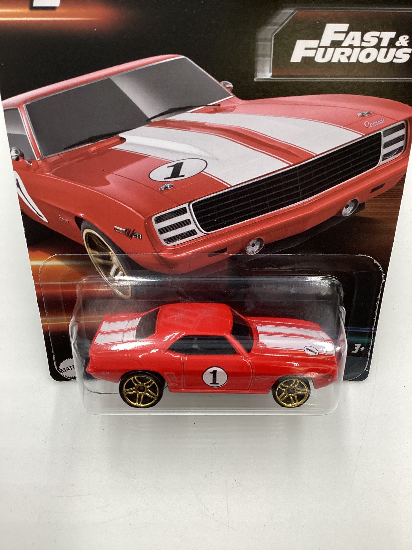 2023 Hot Wheels Fast and Furious Series 3  #4 69 Camaro Red Cracked Blister 74B