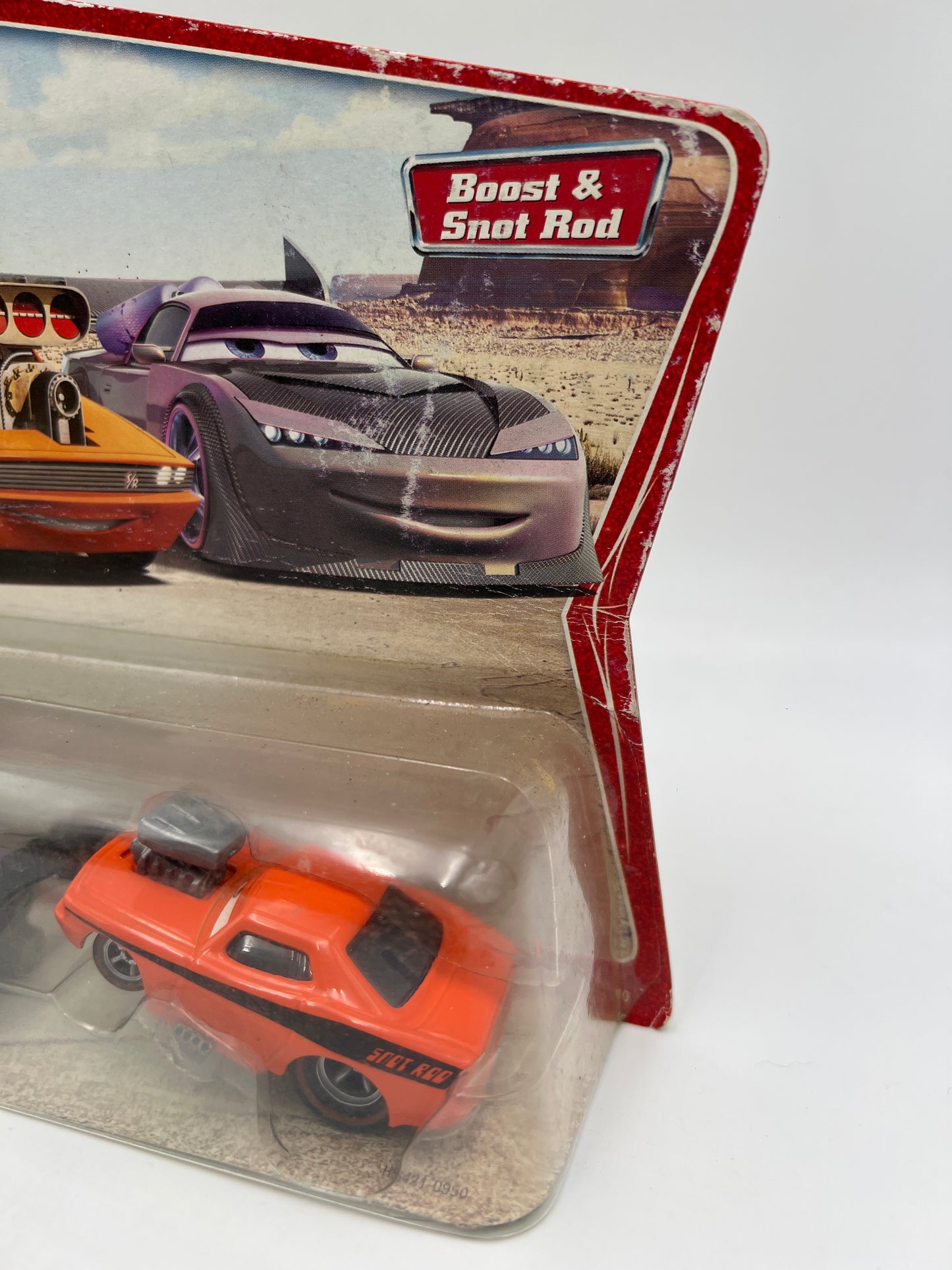 Disney Pixar Cars 2 Pack Boost & Snot Rod Bad Card