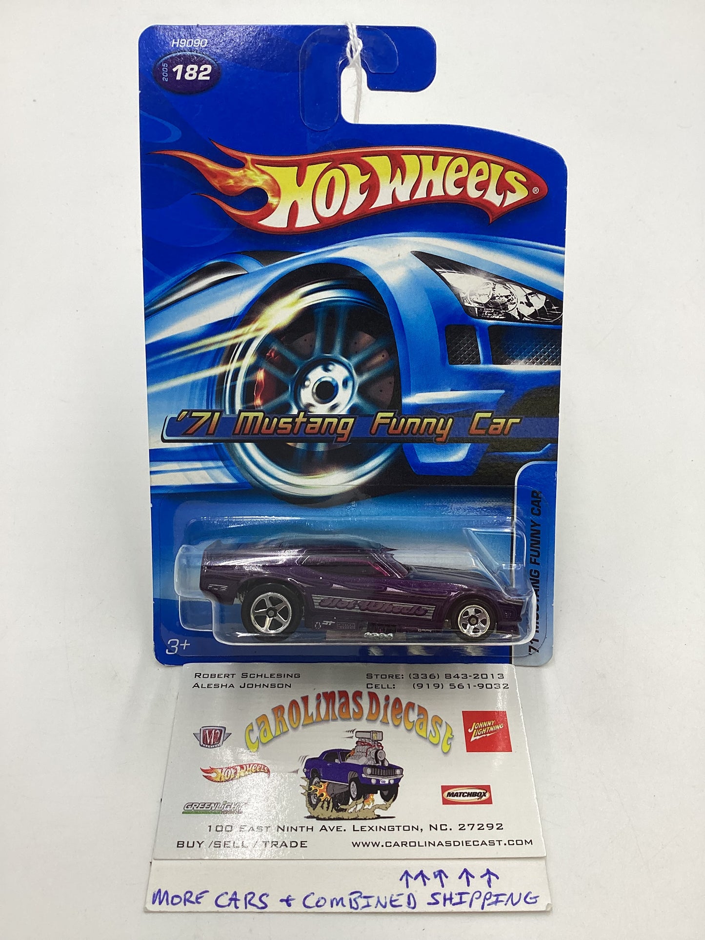 2005 Hot Wheels #182 71 Mustang Funny Car Purple 25A