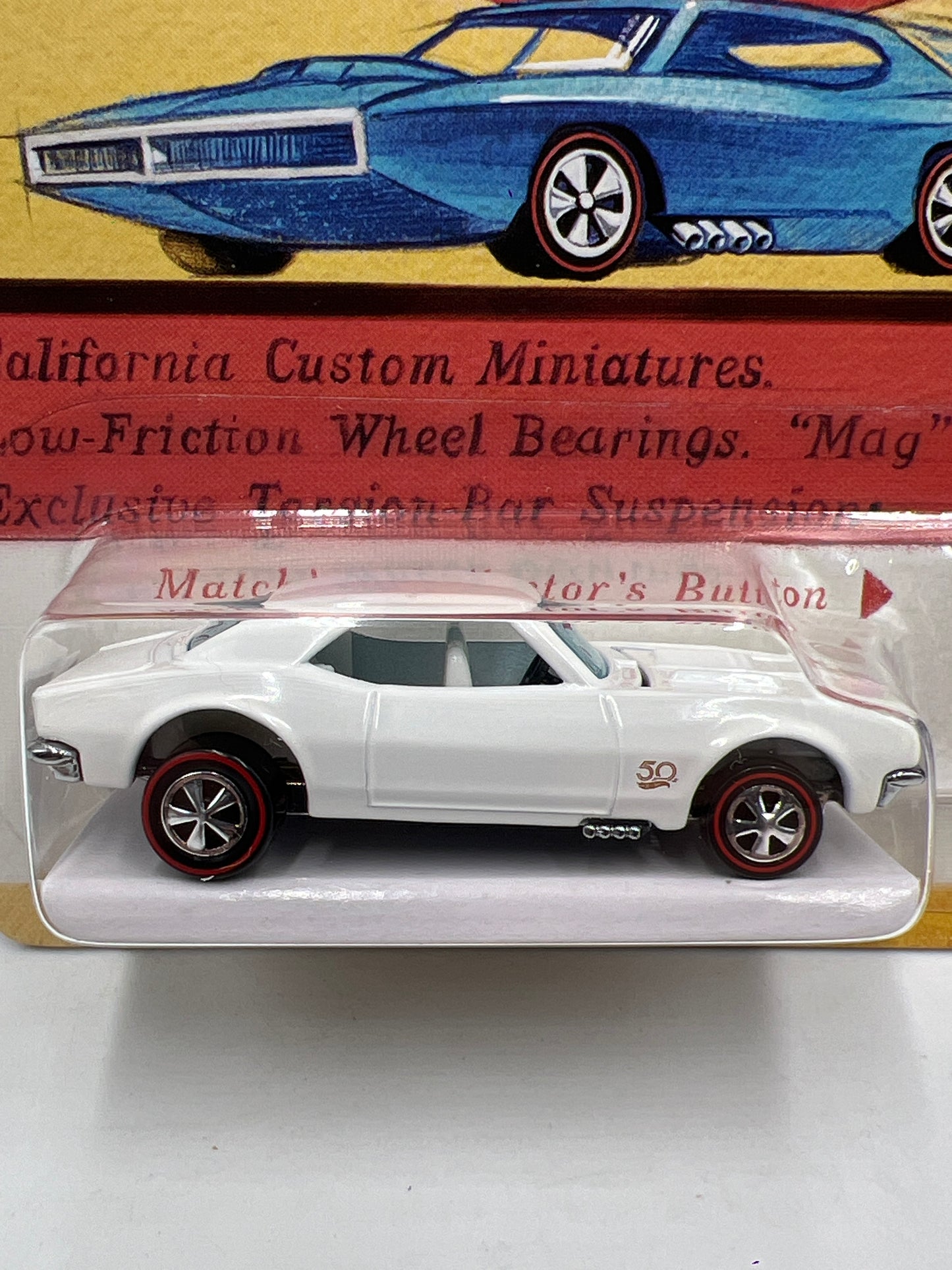 2018 Hot Wheels RLC #11326/12000 Custom Camaro White W/Protector